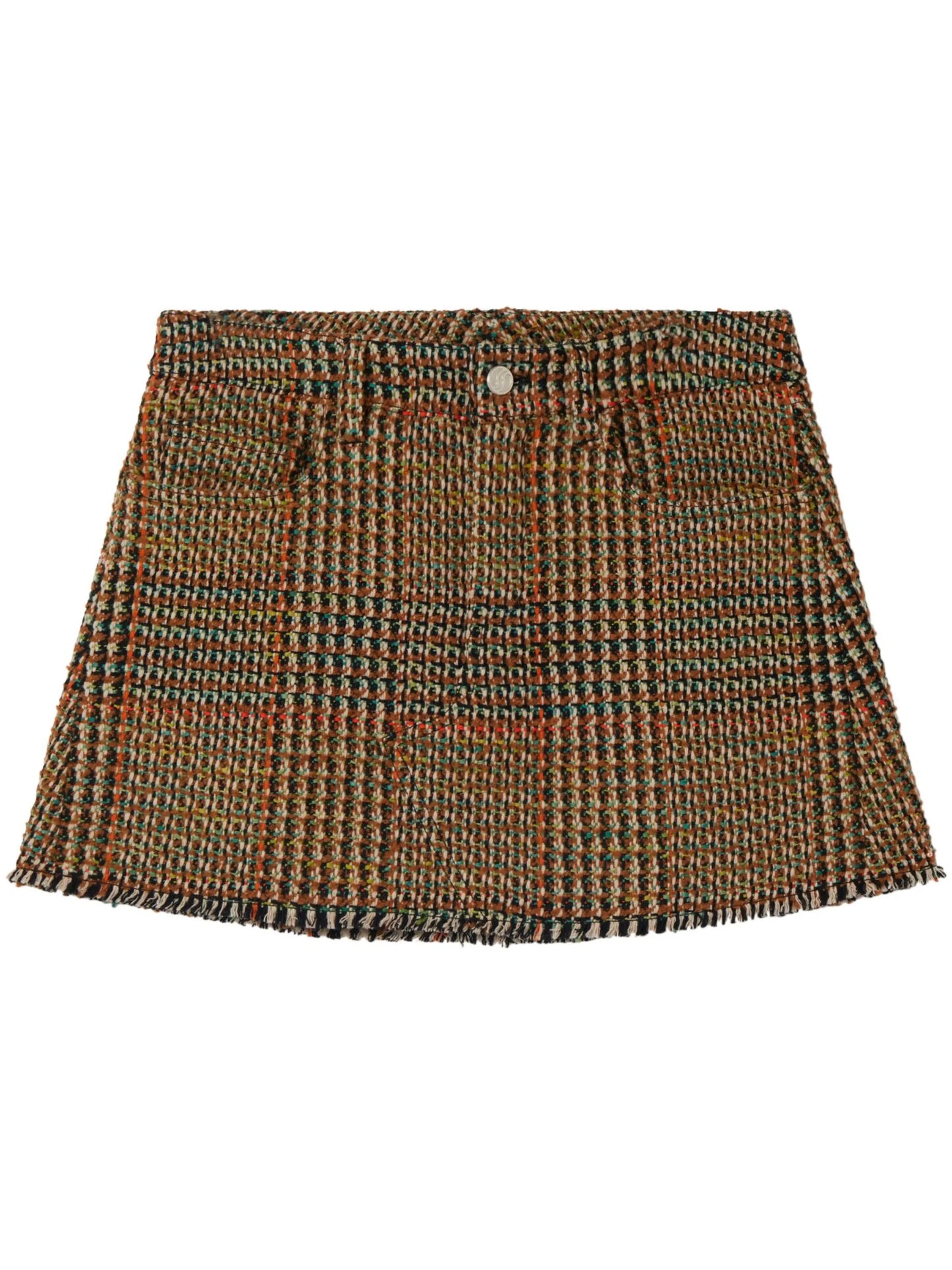 wool tweed mini skirt