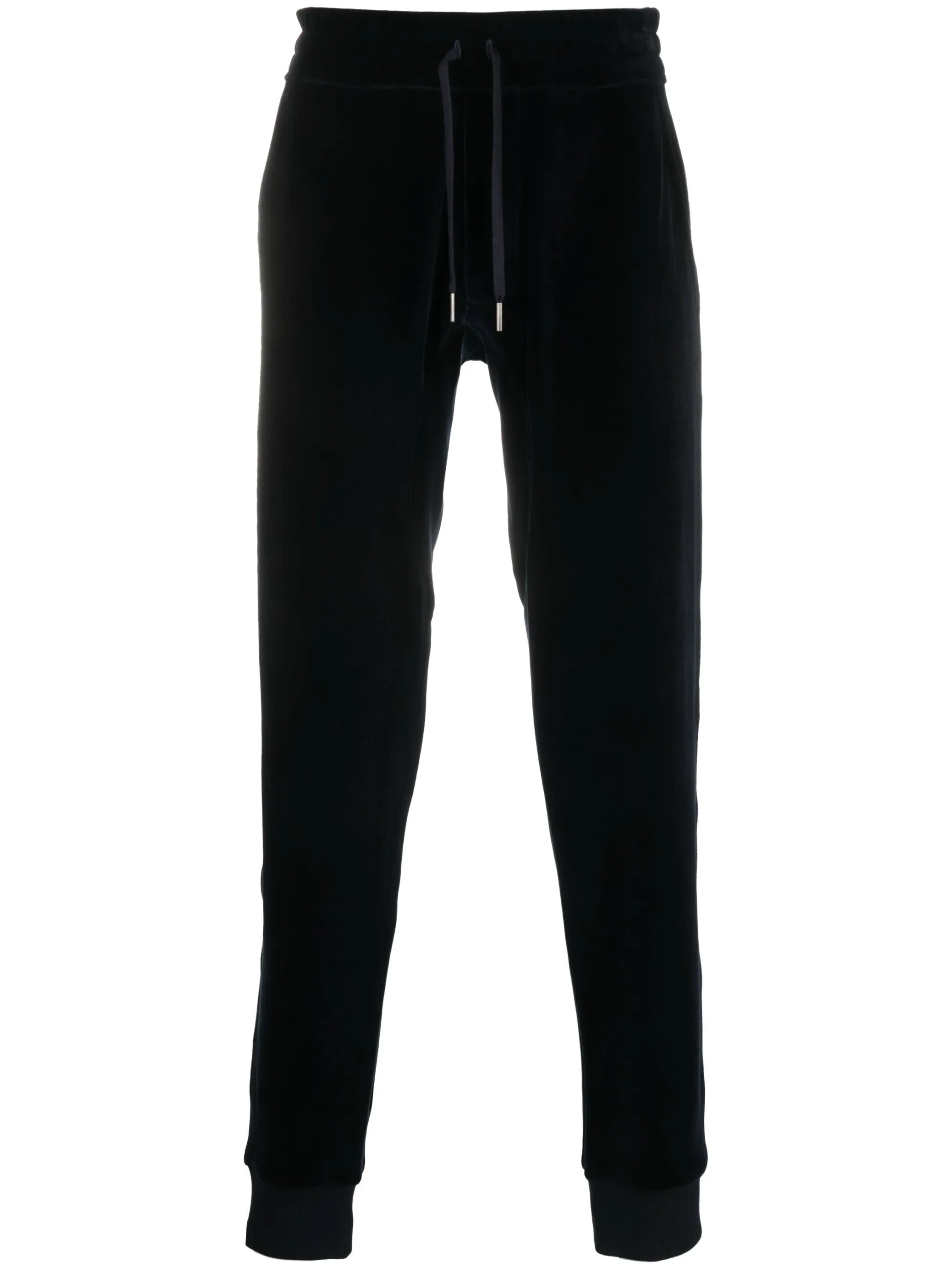 drawstring velvet track pants