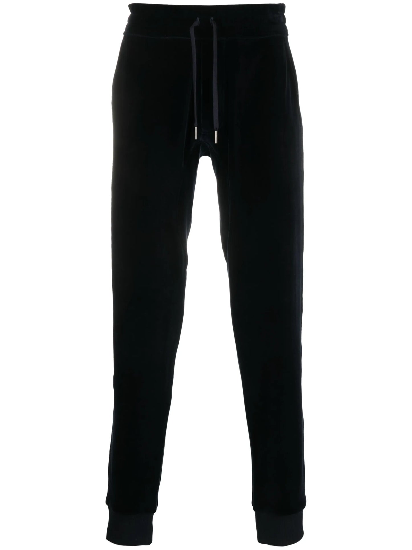 drawstring velvet track pants