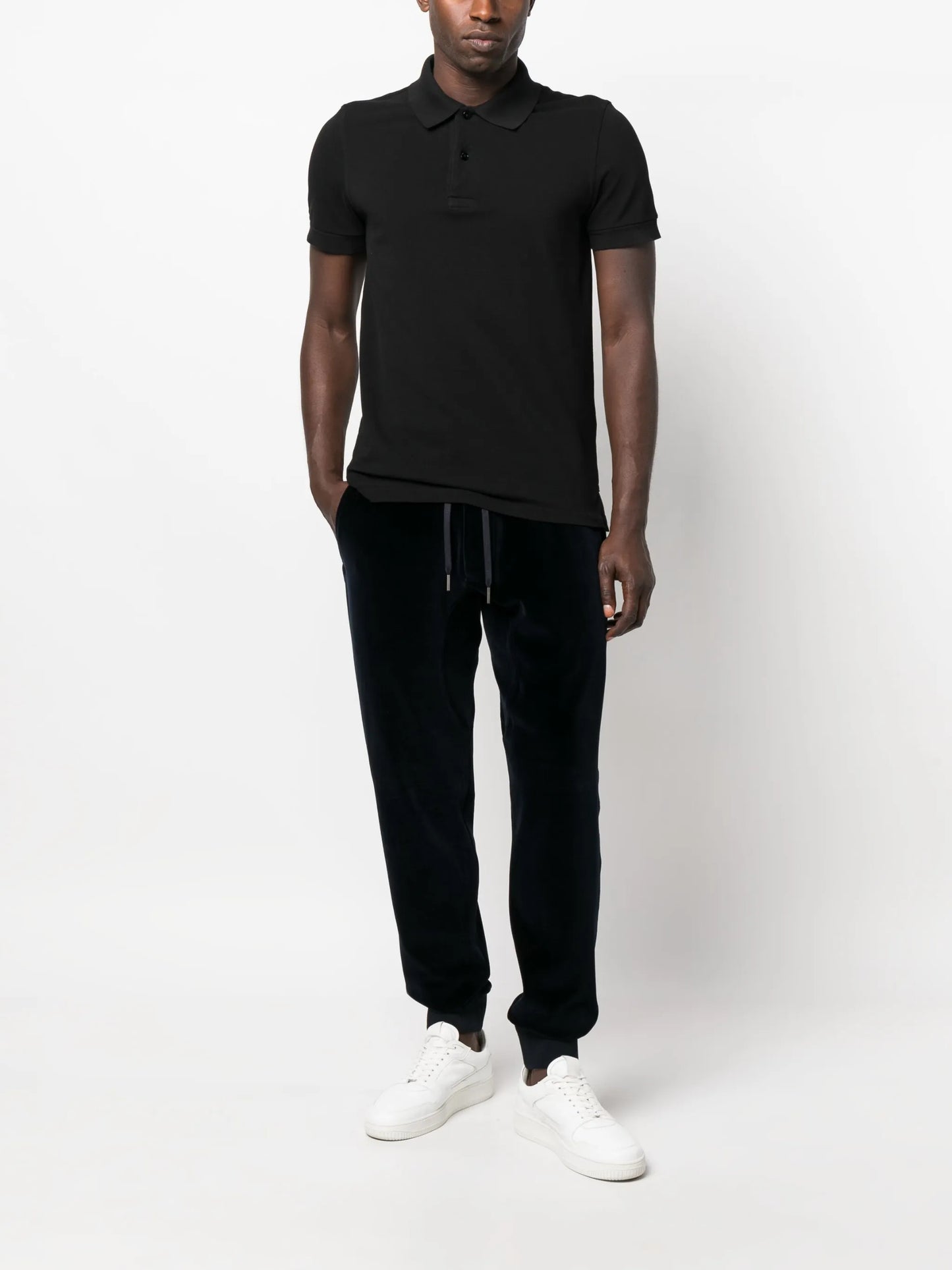 drawstring velvet track pants
