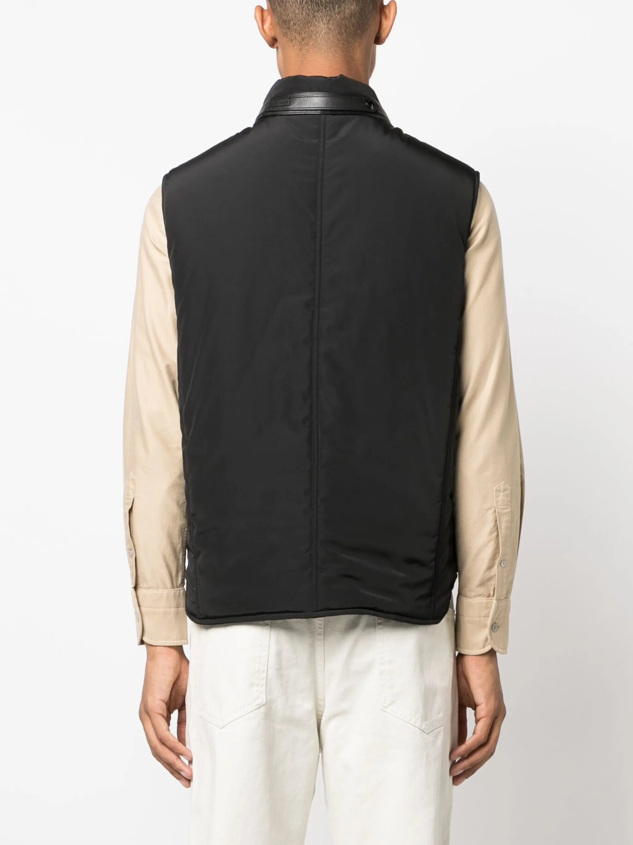 Ottoman zip-up padded gilet
