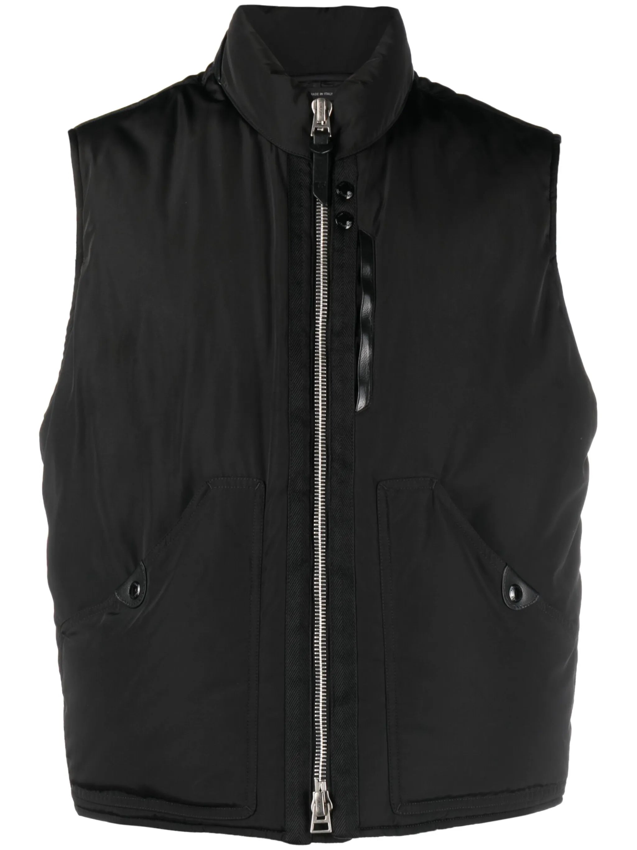 Ottoman zip-up padded gilet