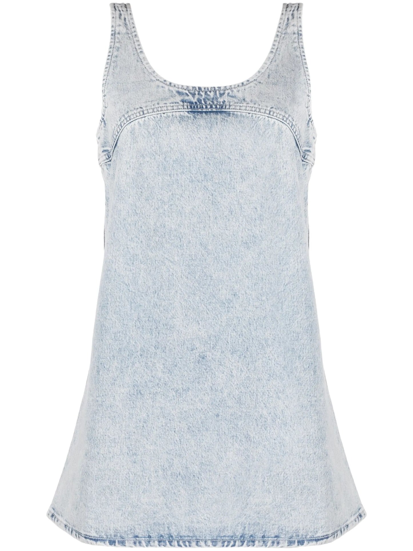 Micro Flare denim minidress