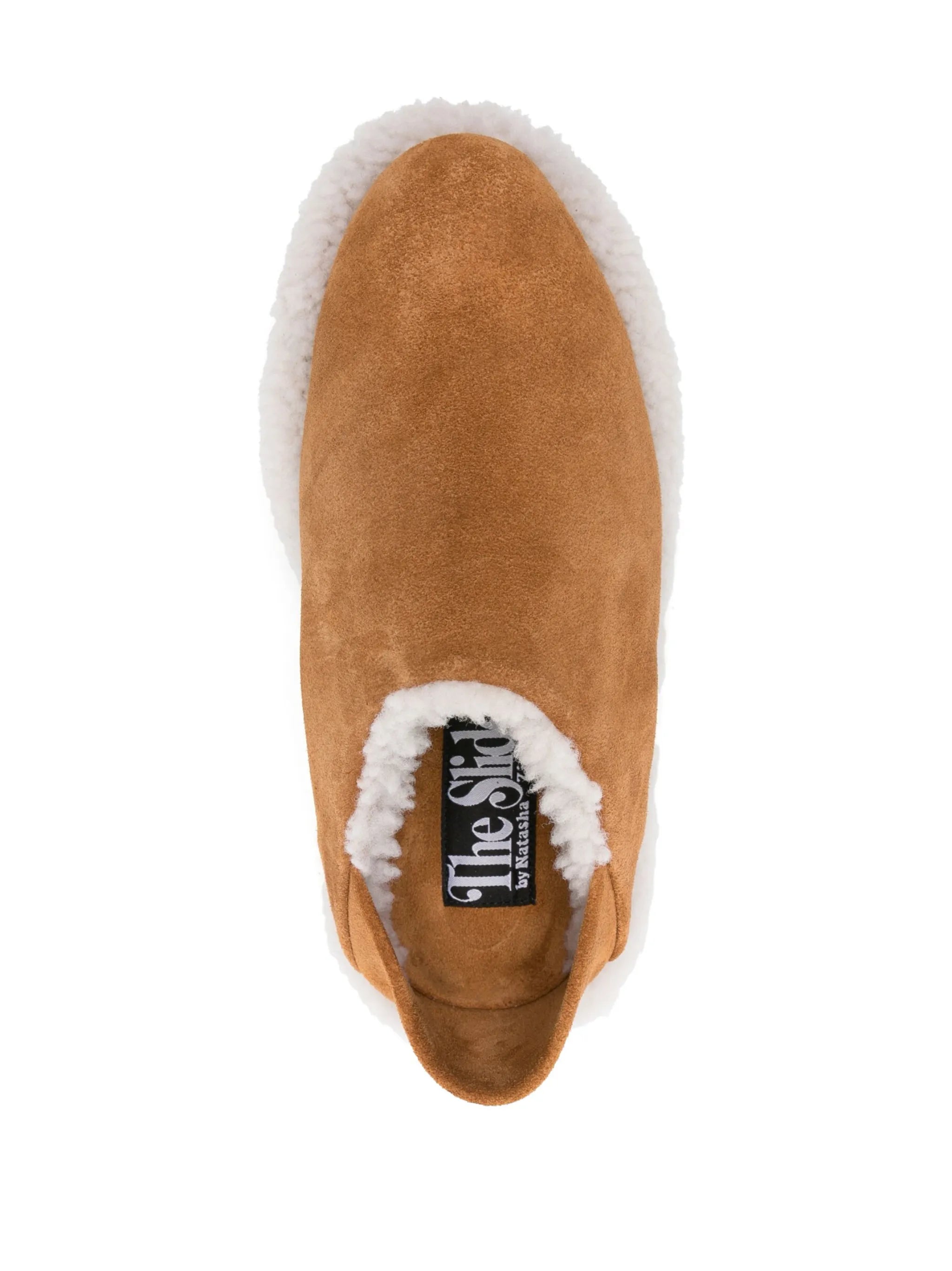 shearling-sole suede slides
