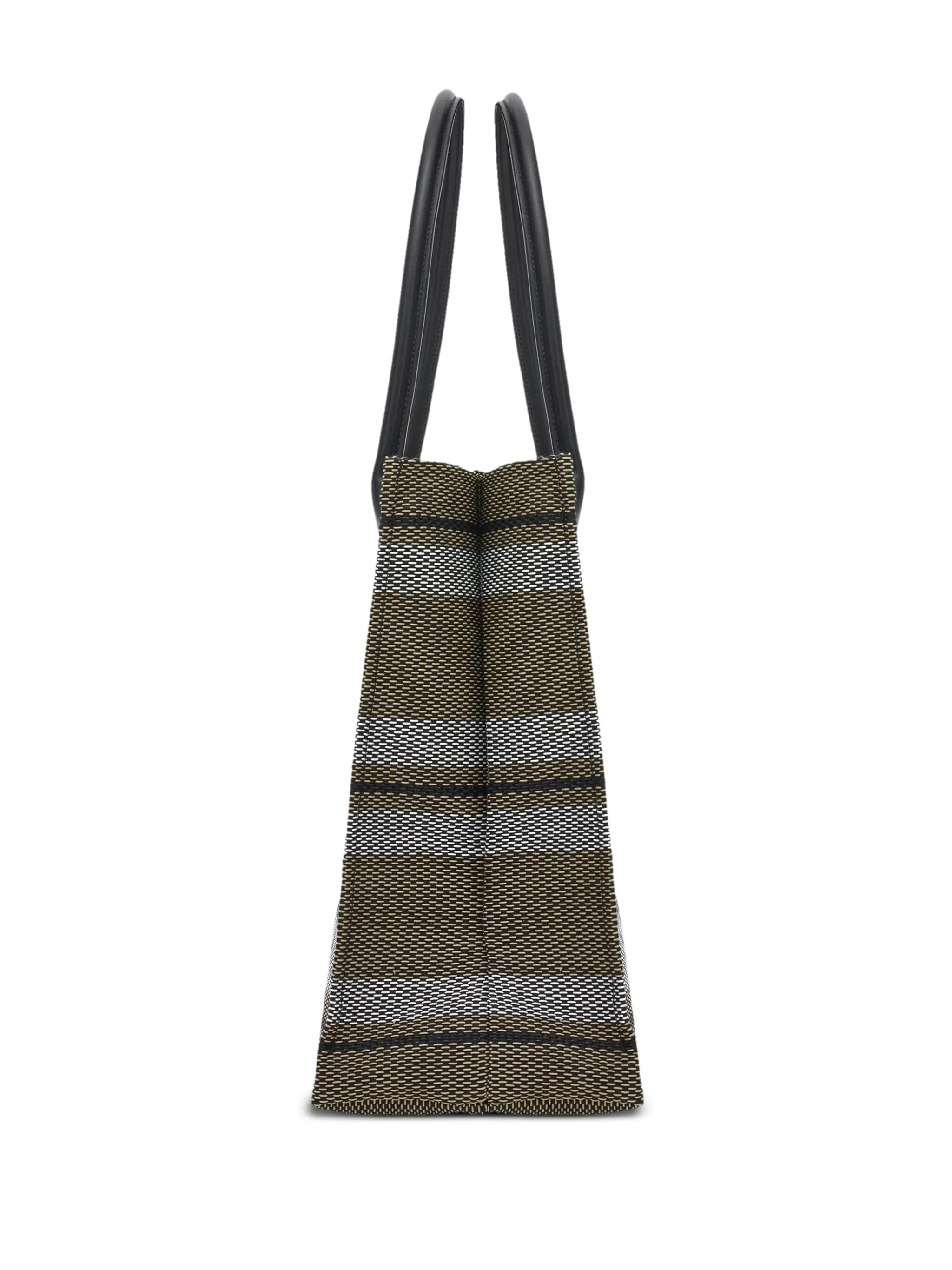 Signature (L) striped tote bag