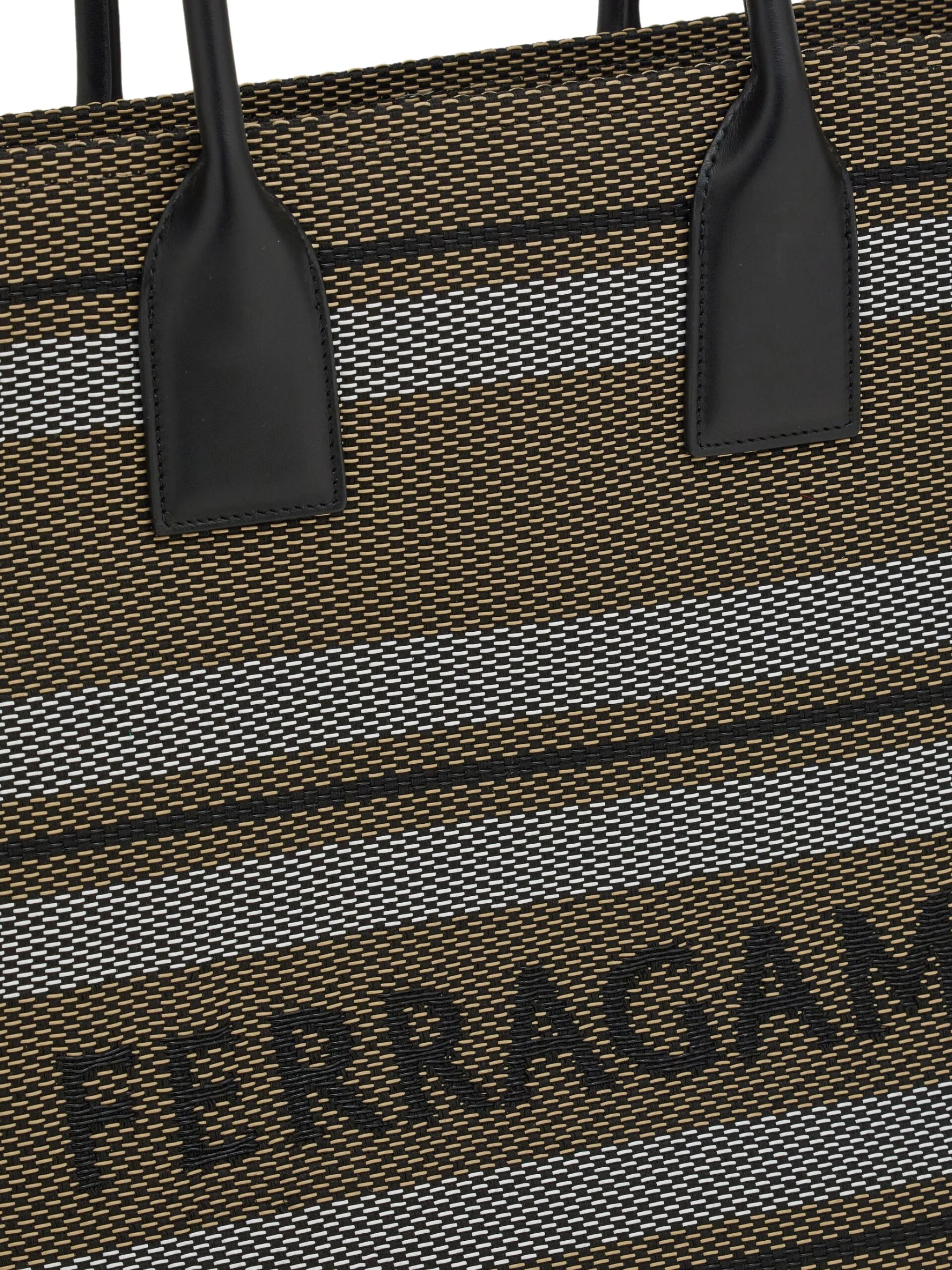 Signature (L) striped tote bag