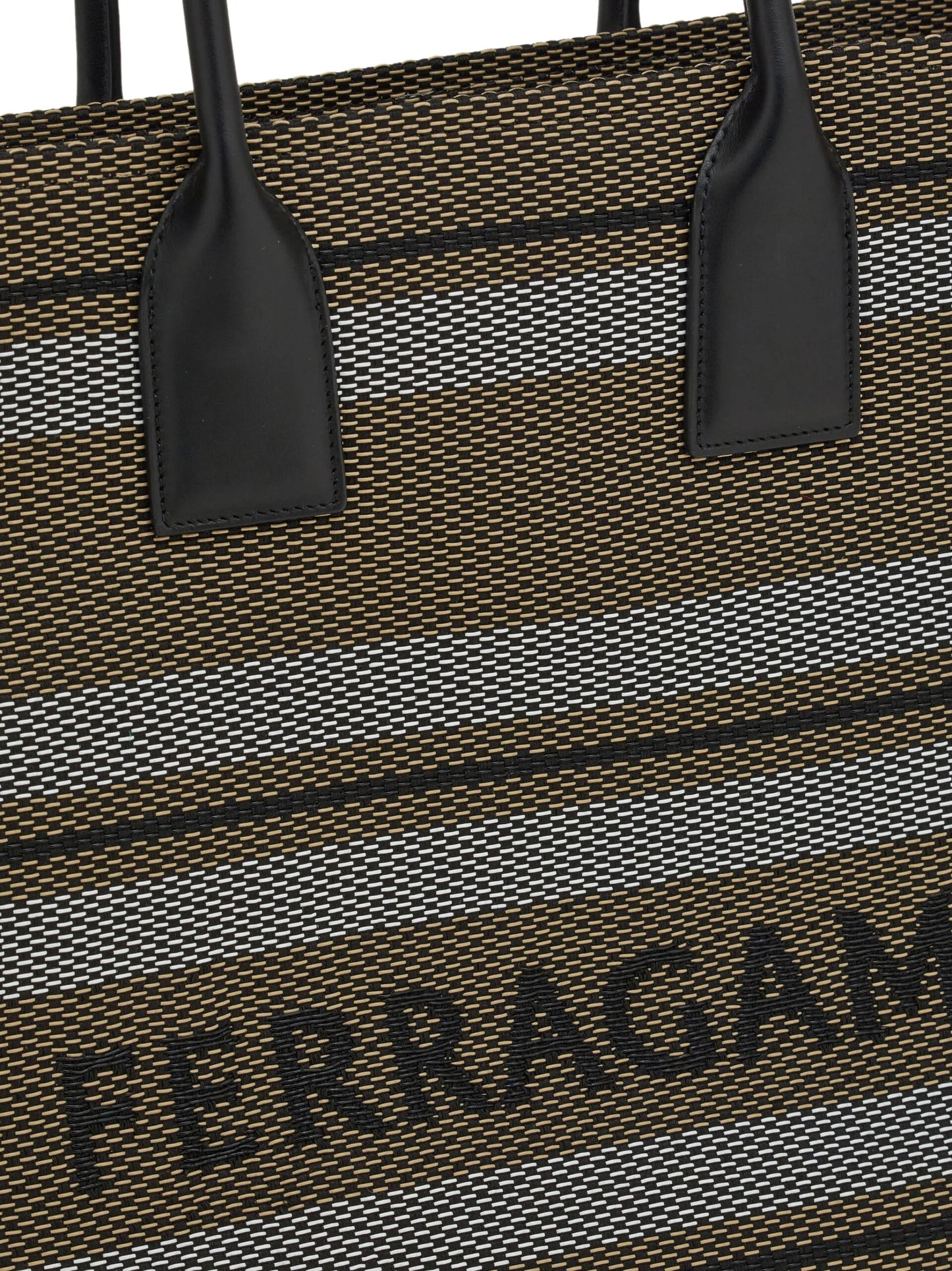 Signature (L) striped tote bag