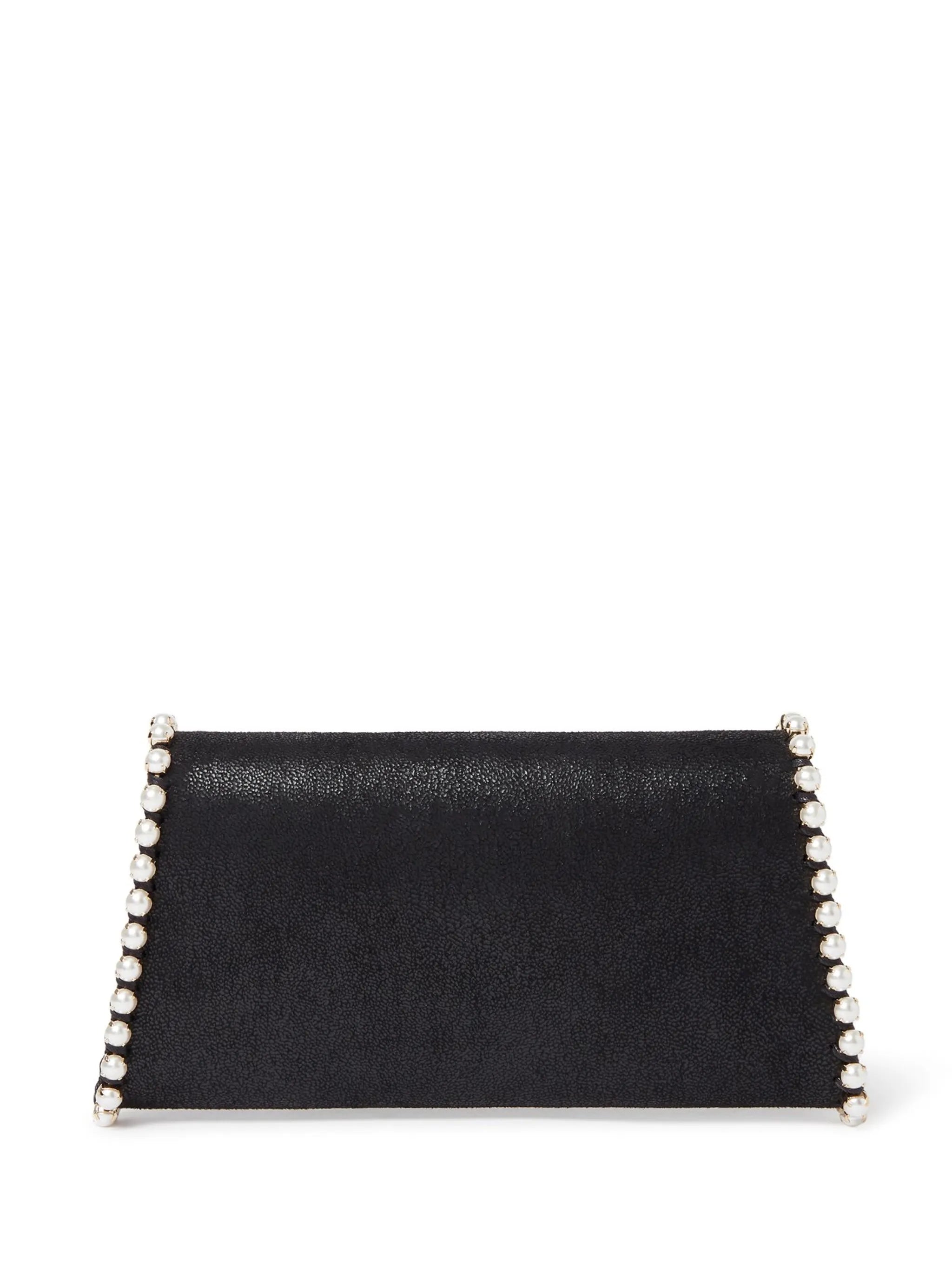 Falabella pearl-detail clutch bag