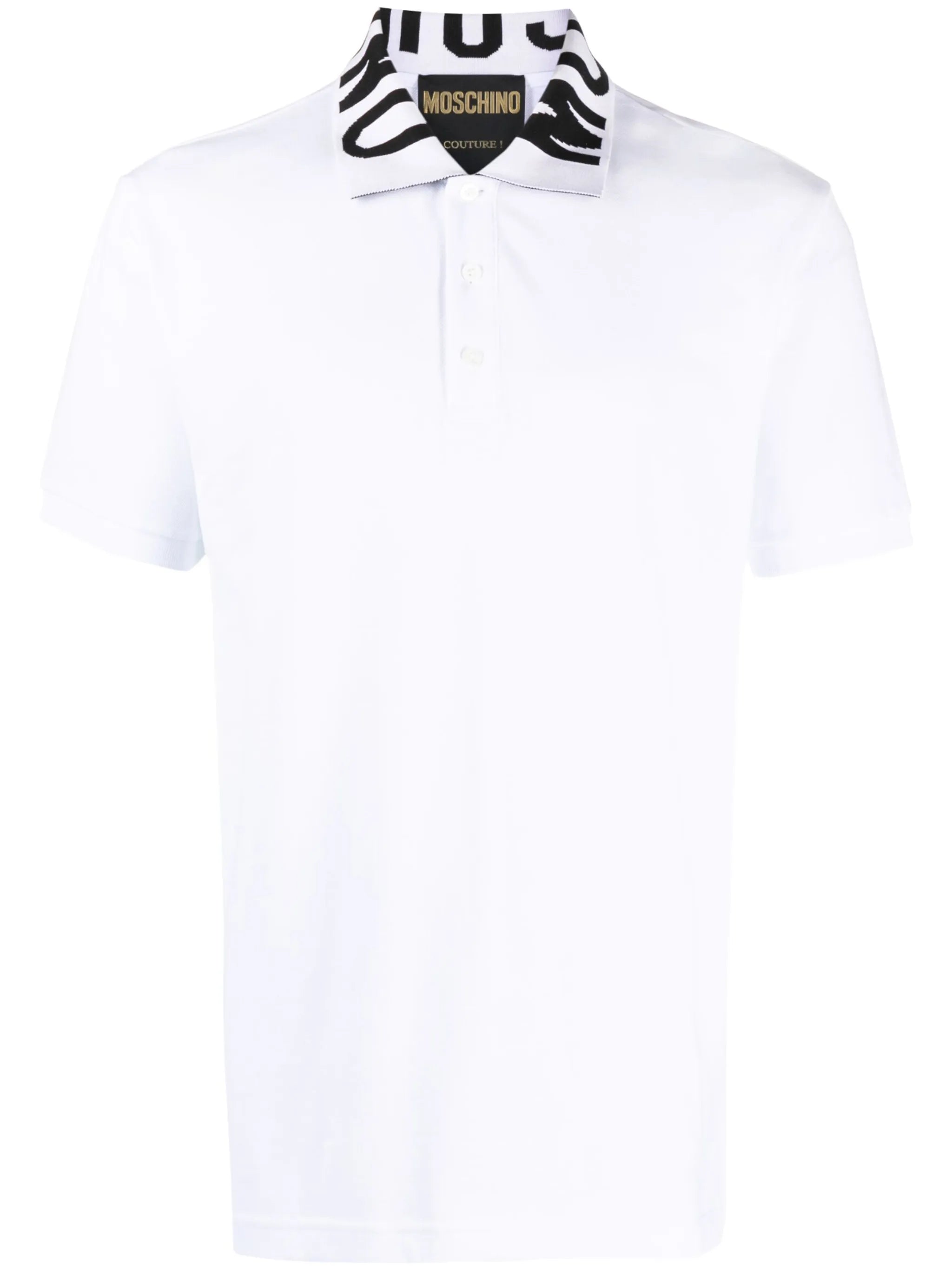 intarsia-logo cotton polo shirt
