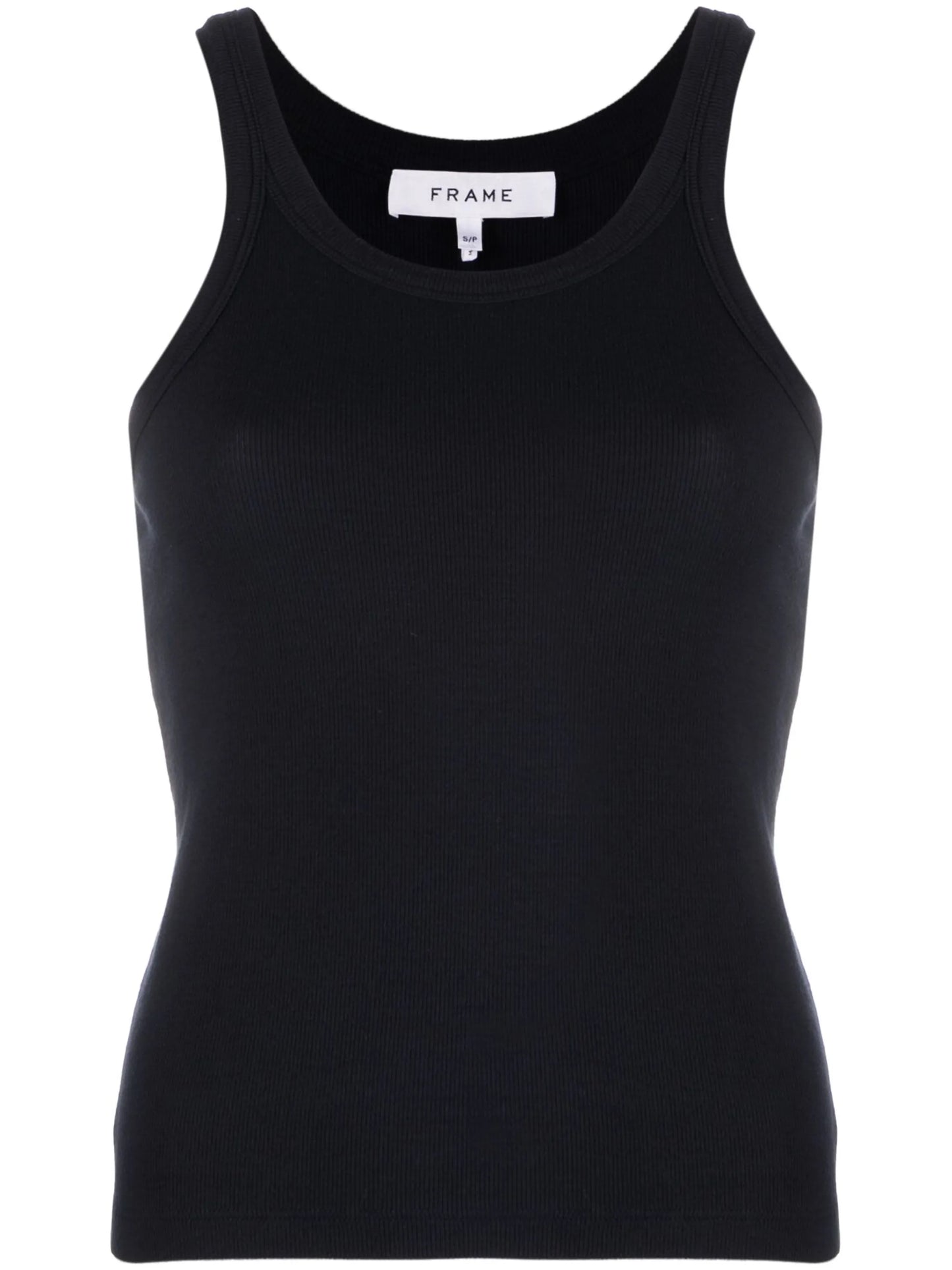 ribbed round-neck tank top