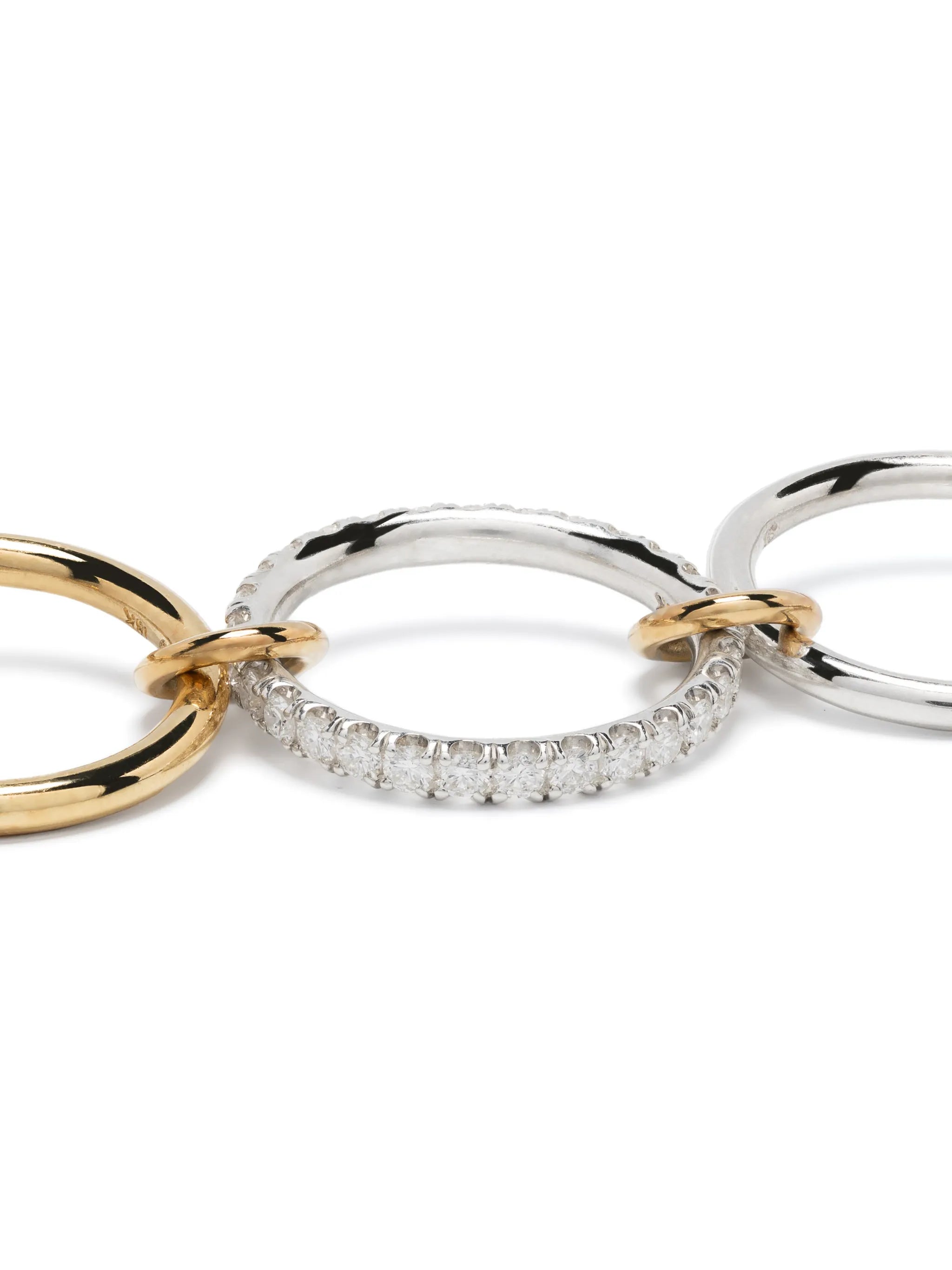 18kt yellow gold diamond Leyla five-band ring