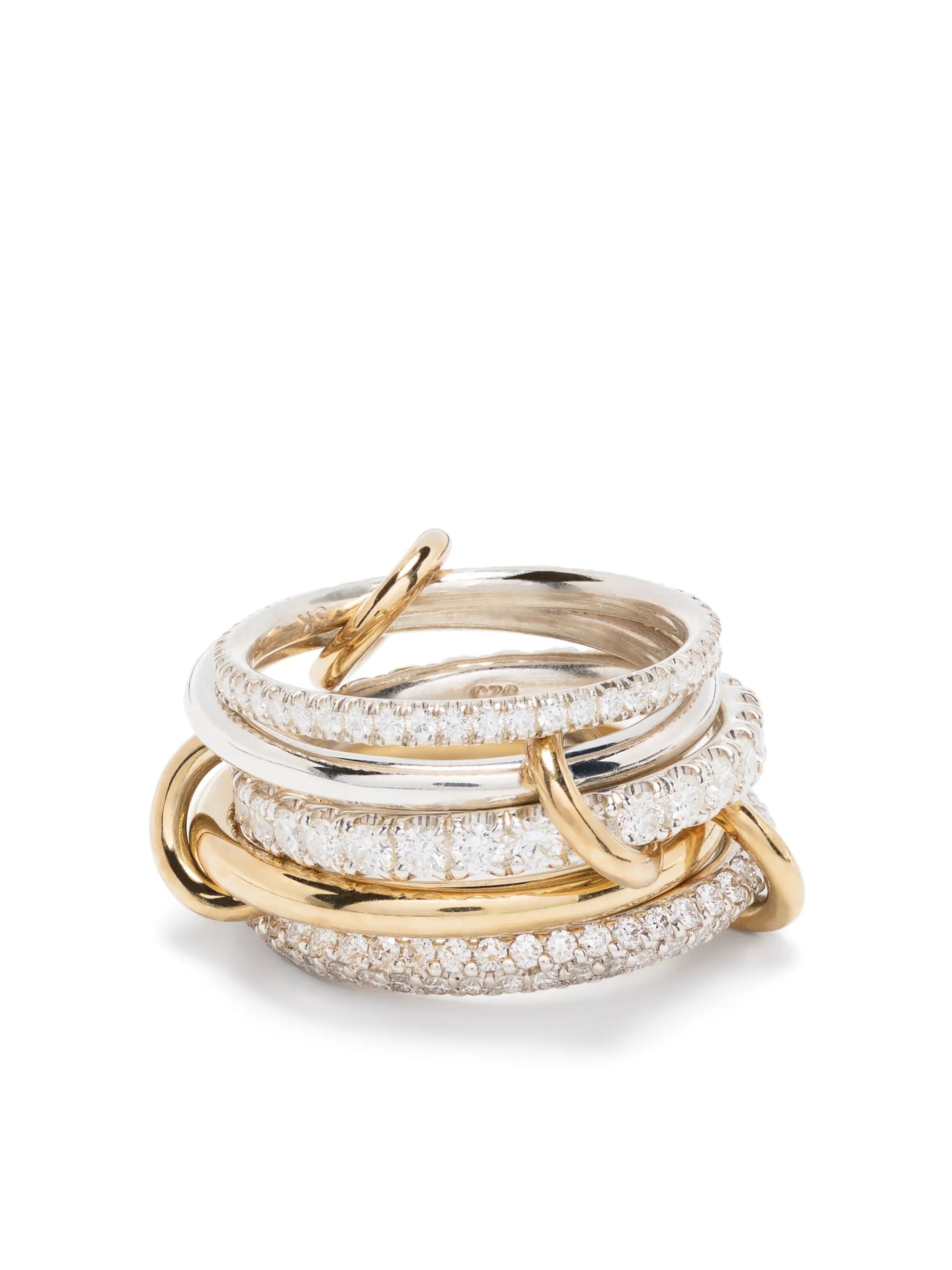 18kt yellow gold diamond Leyla five-band ring