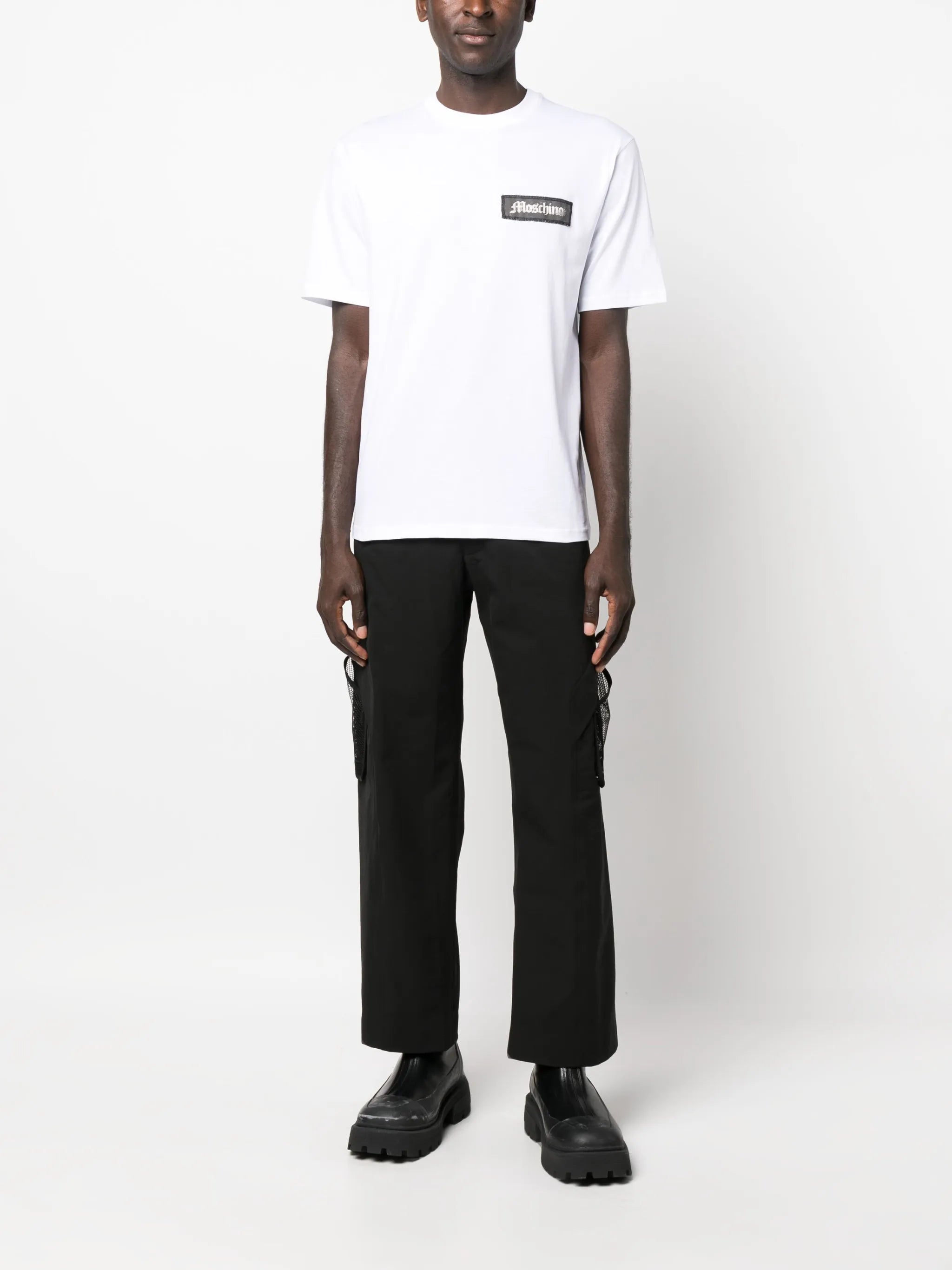 logo-patch cotton T-shirt