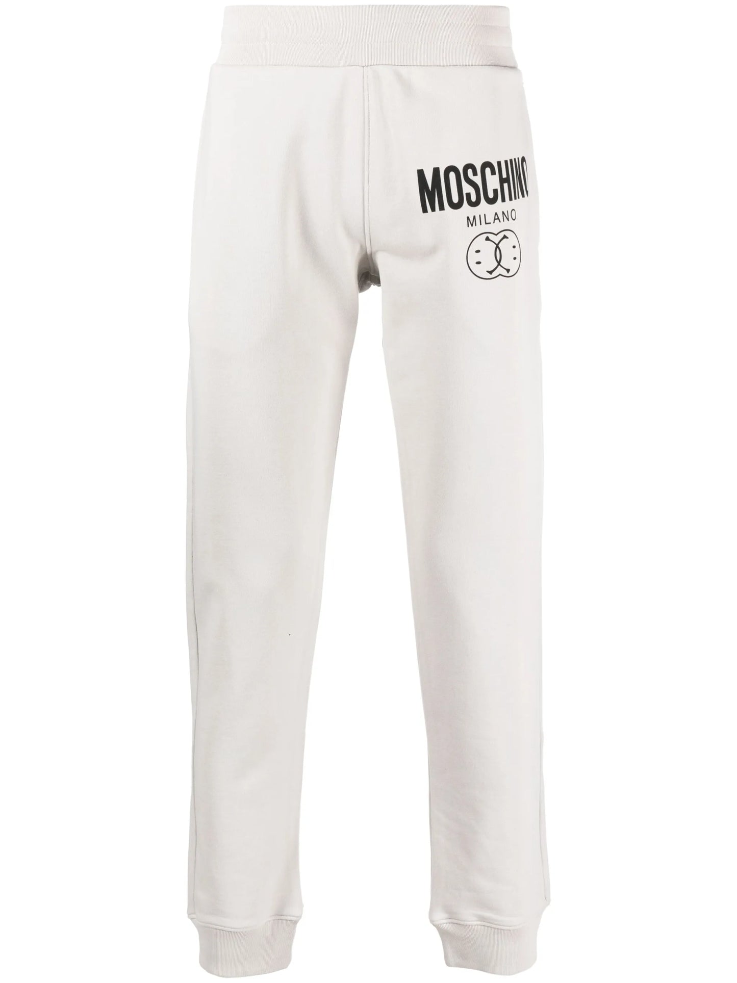 Smiley-print logo track trousers