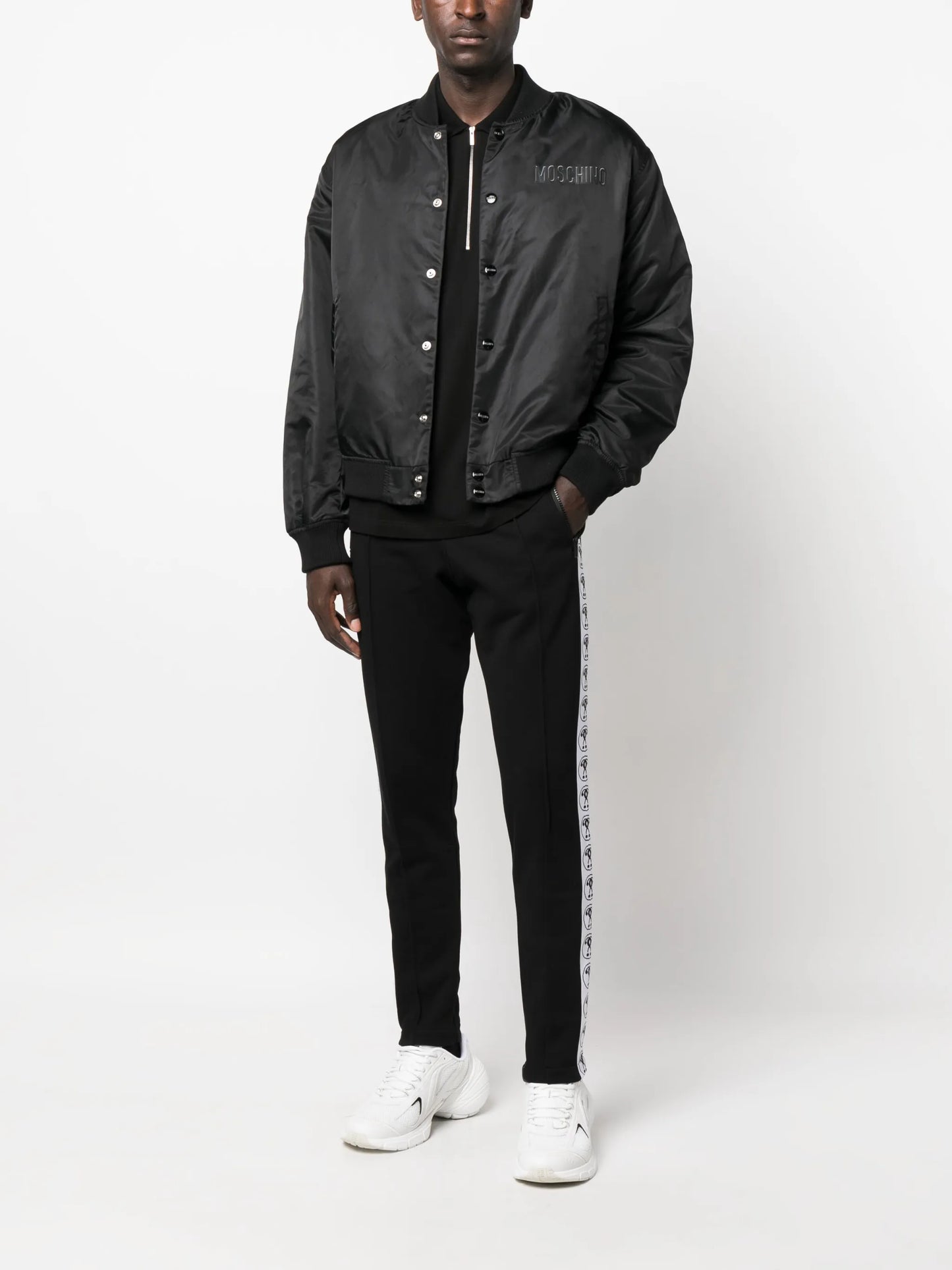 logo-print cotton track trousers