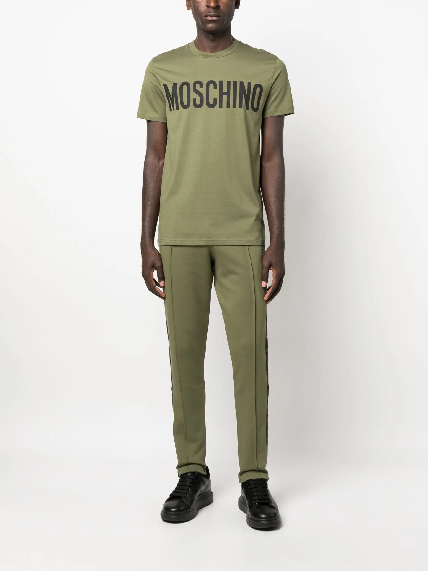 logo-print cotton track trousers