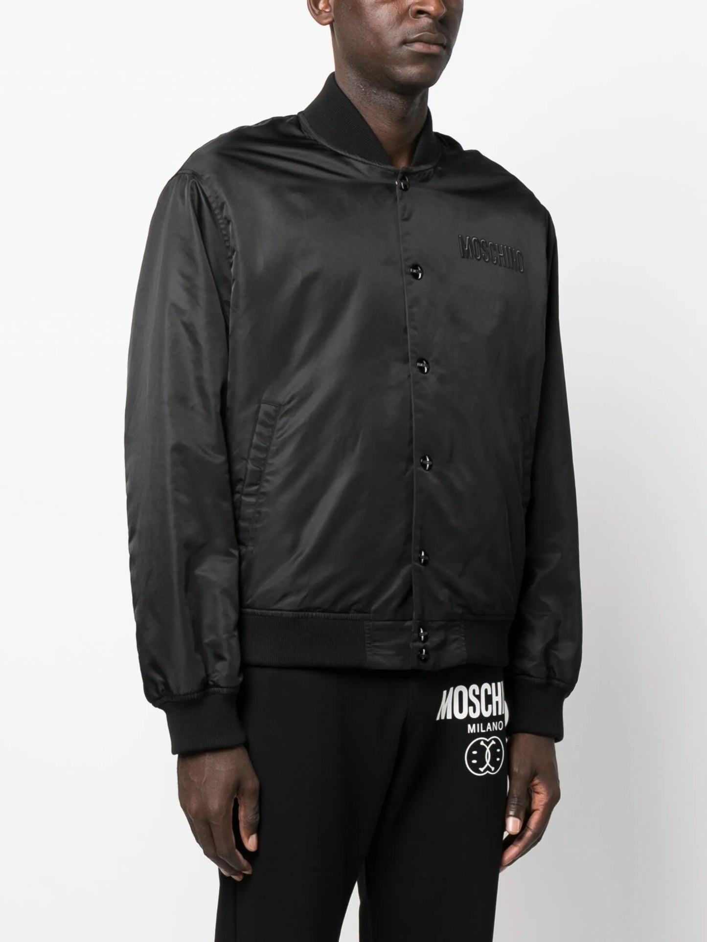 logo-print bomber jacket
