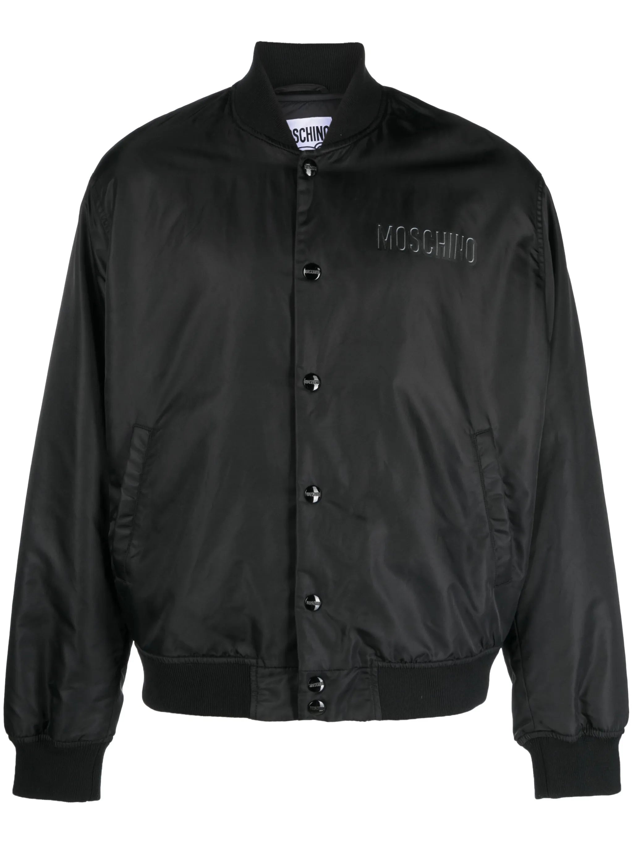 logo-print bomber jacket