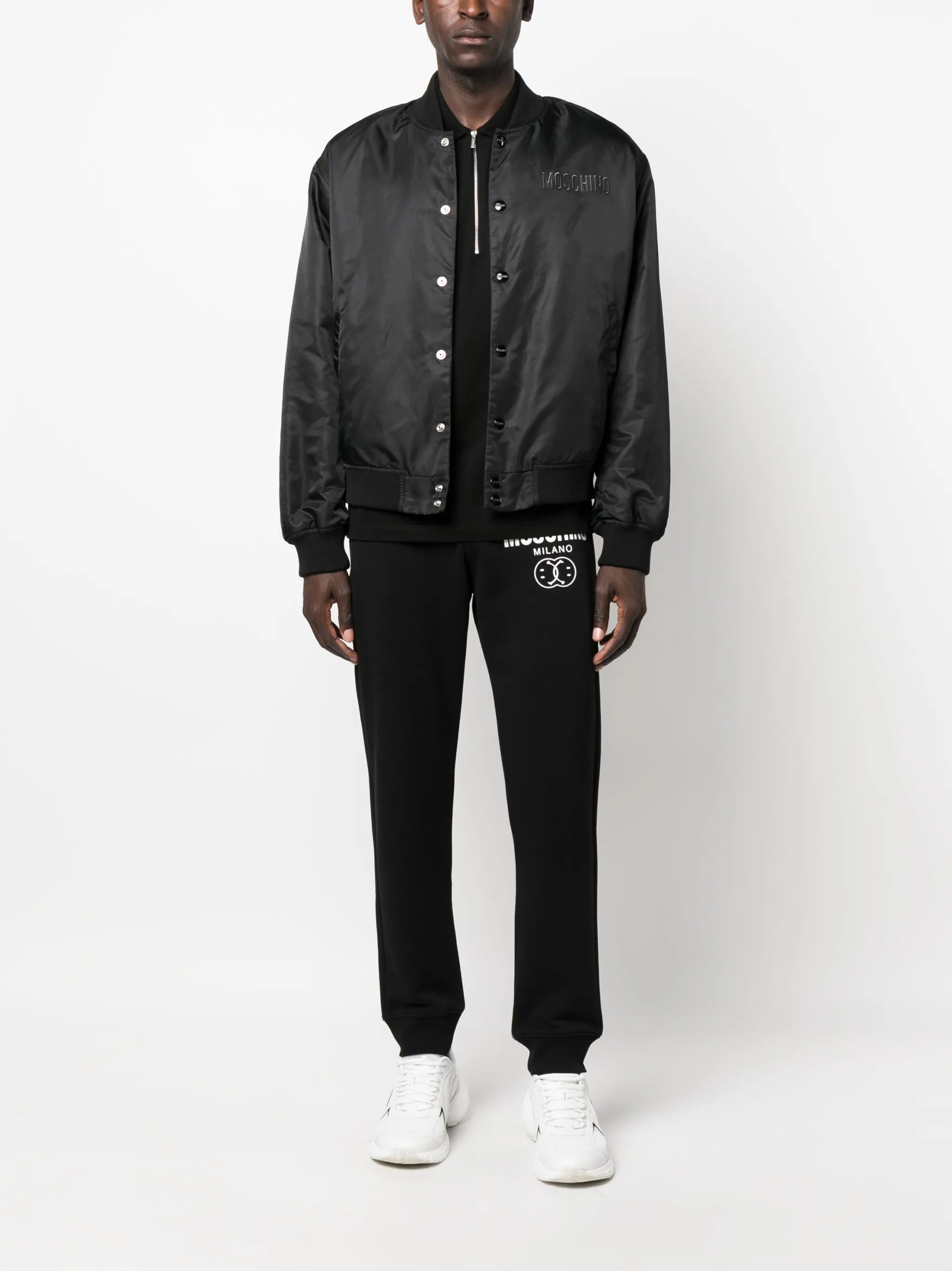 logo-print bomber jacket