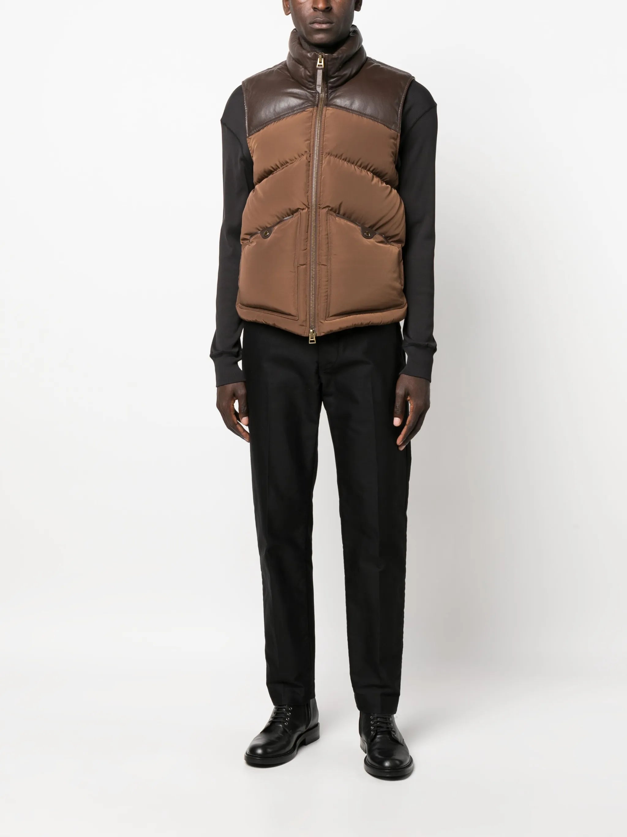 colour-block padded gilet
