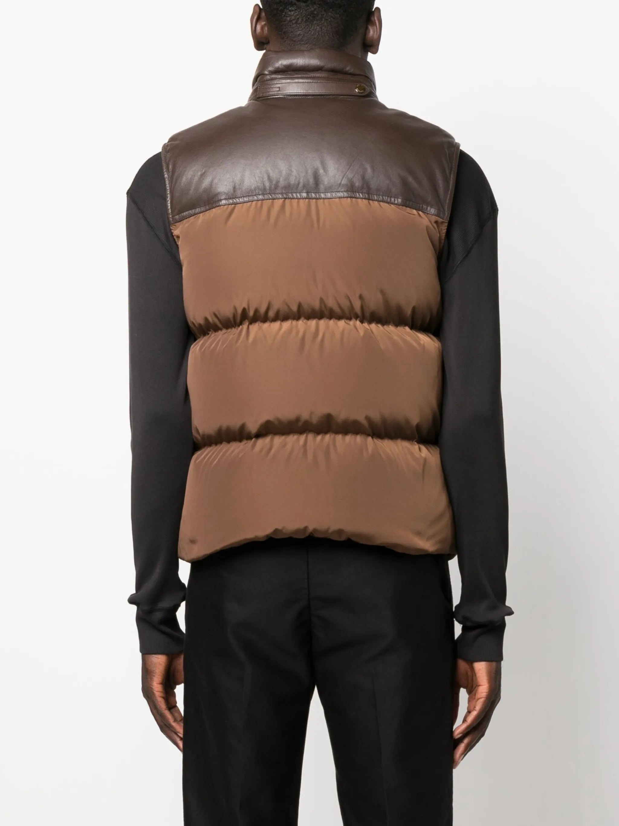 colour-block padded gilet