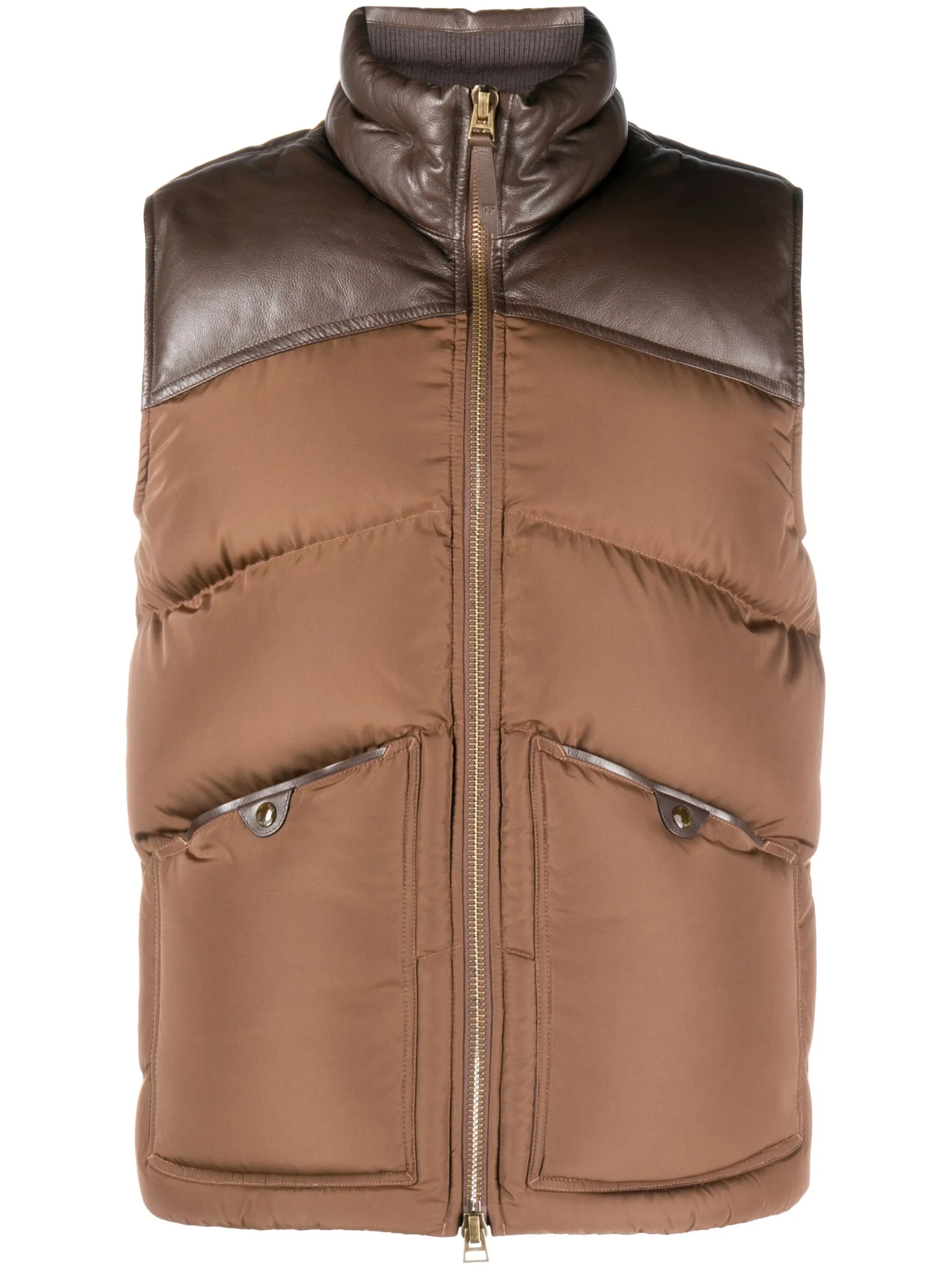 colour-block padded gilet