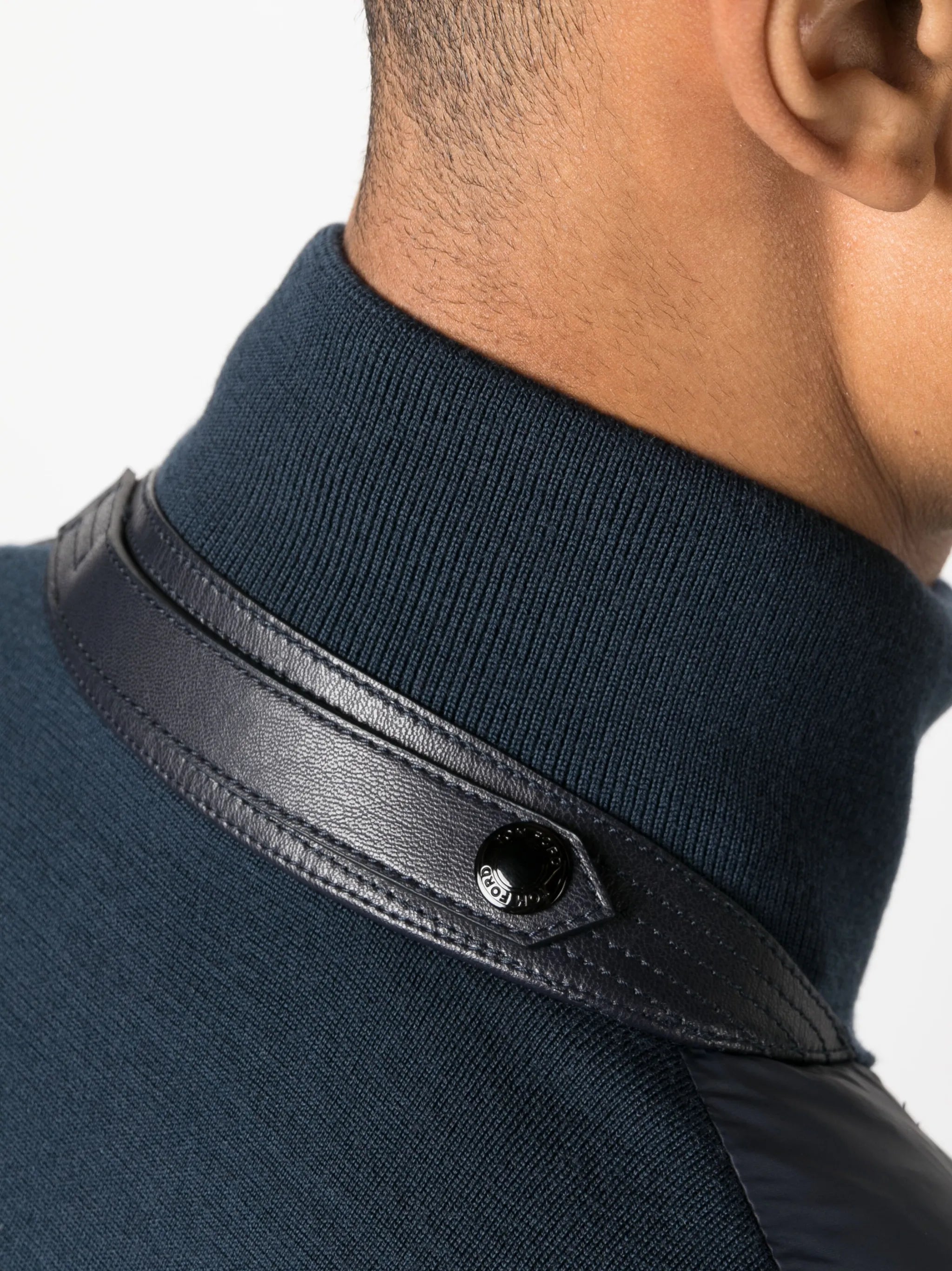 padded high-neck bomber jacket
