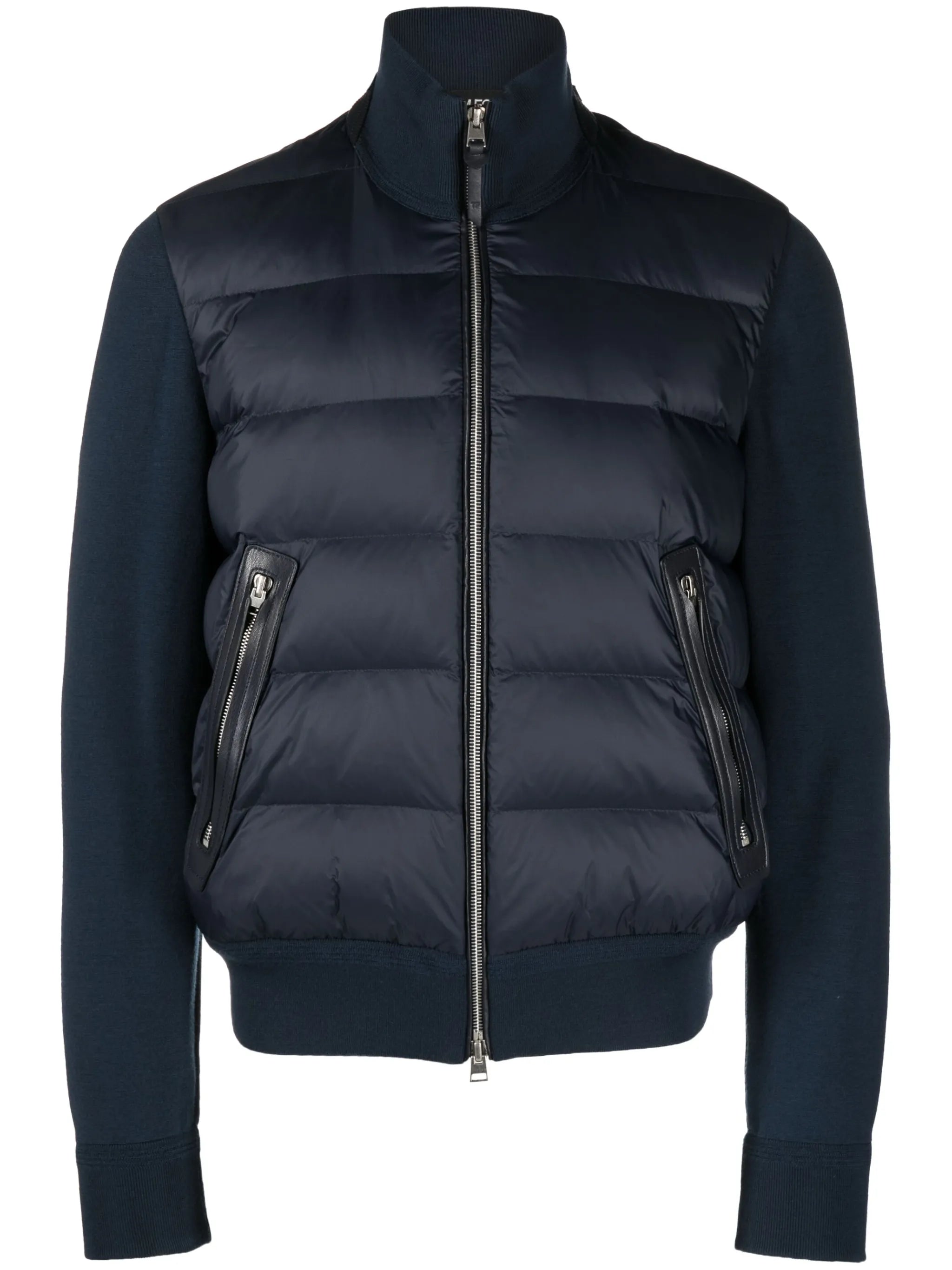 padded high-neck bomber jacket