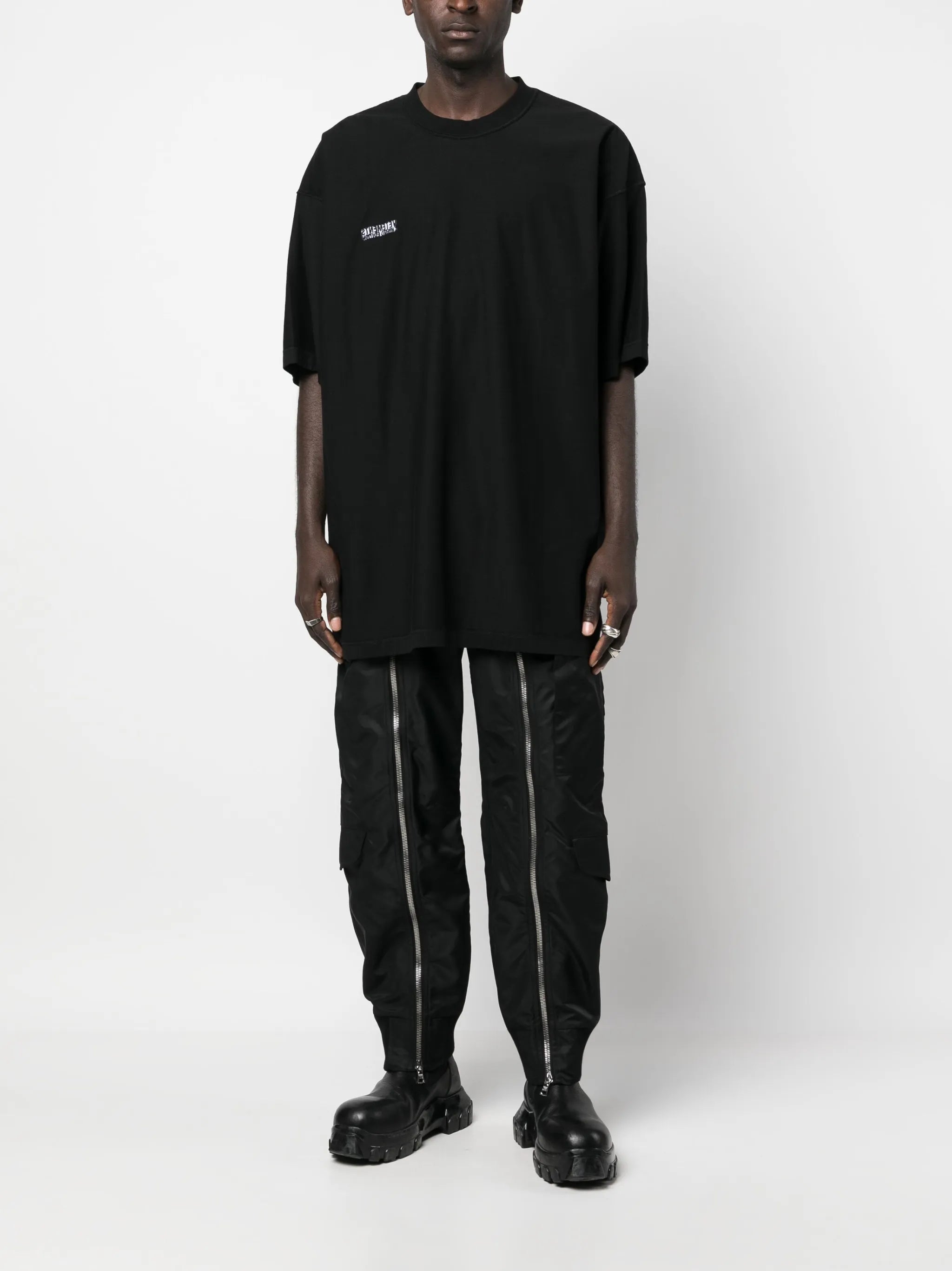 logo-patch cotton T-shirt