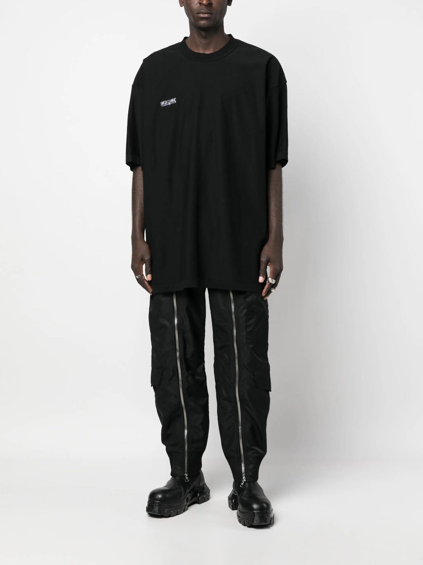 logo-patch cotton T-shirt