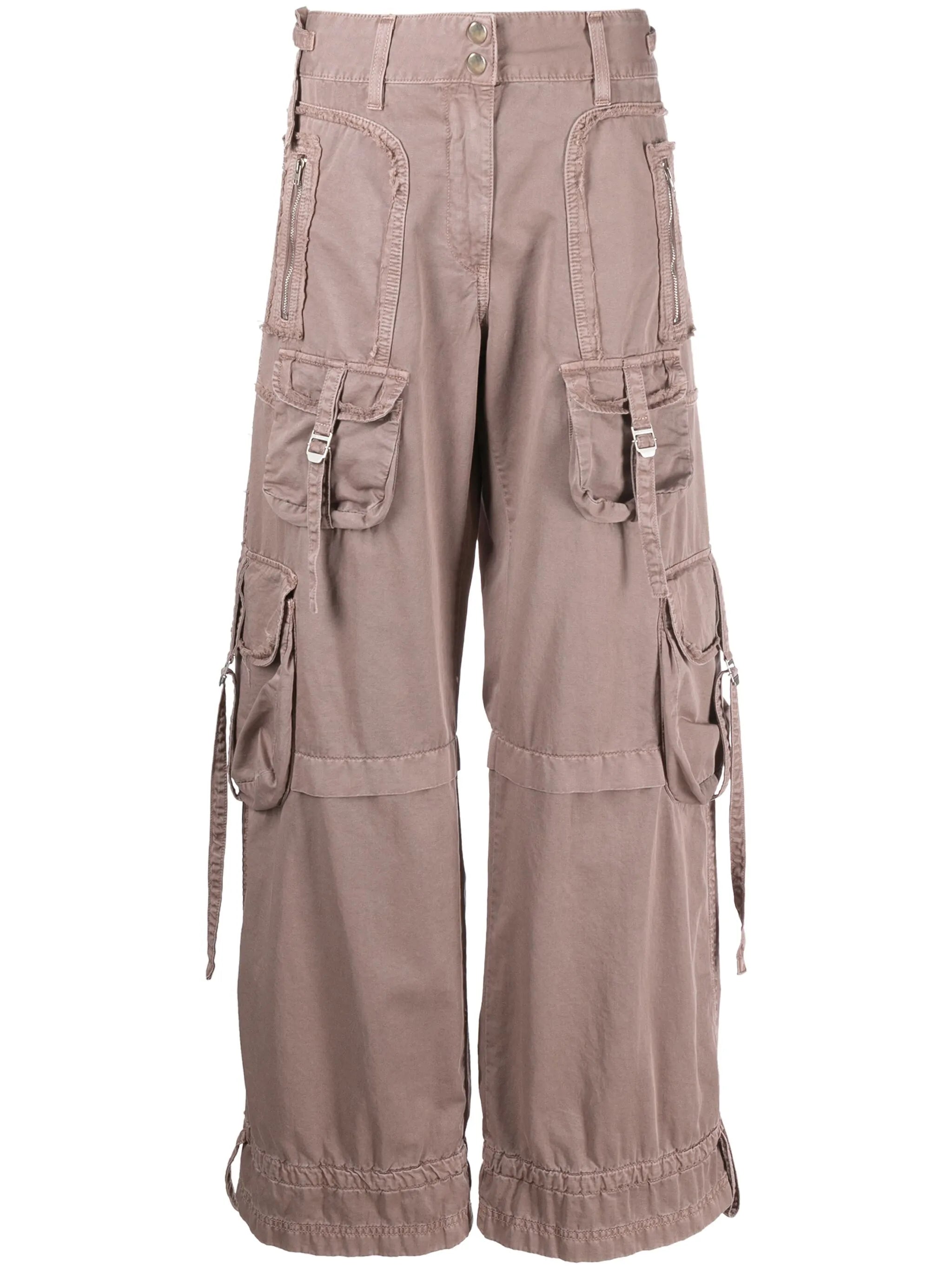 wide-leg cargo trousers