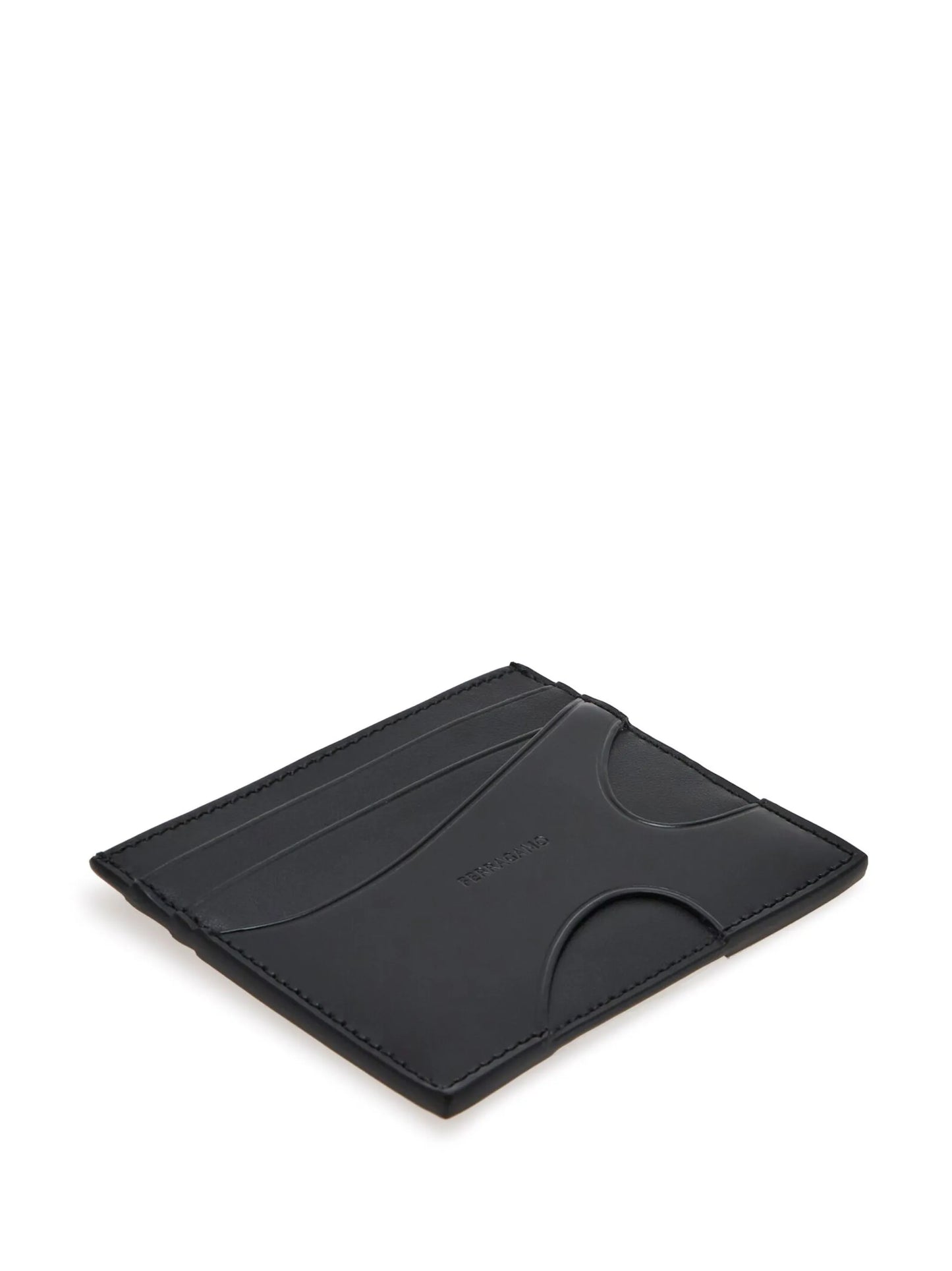 logo-debossed cut-out cardholder