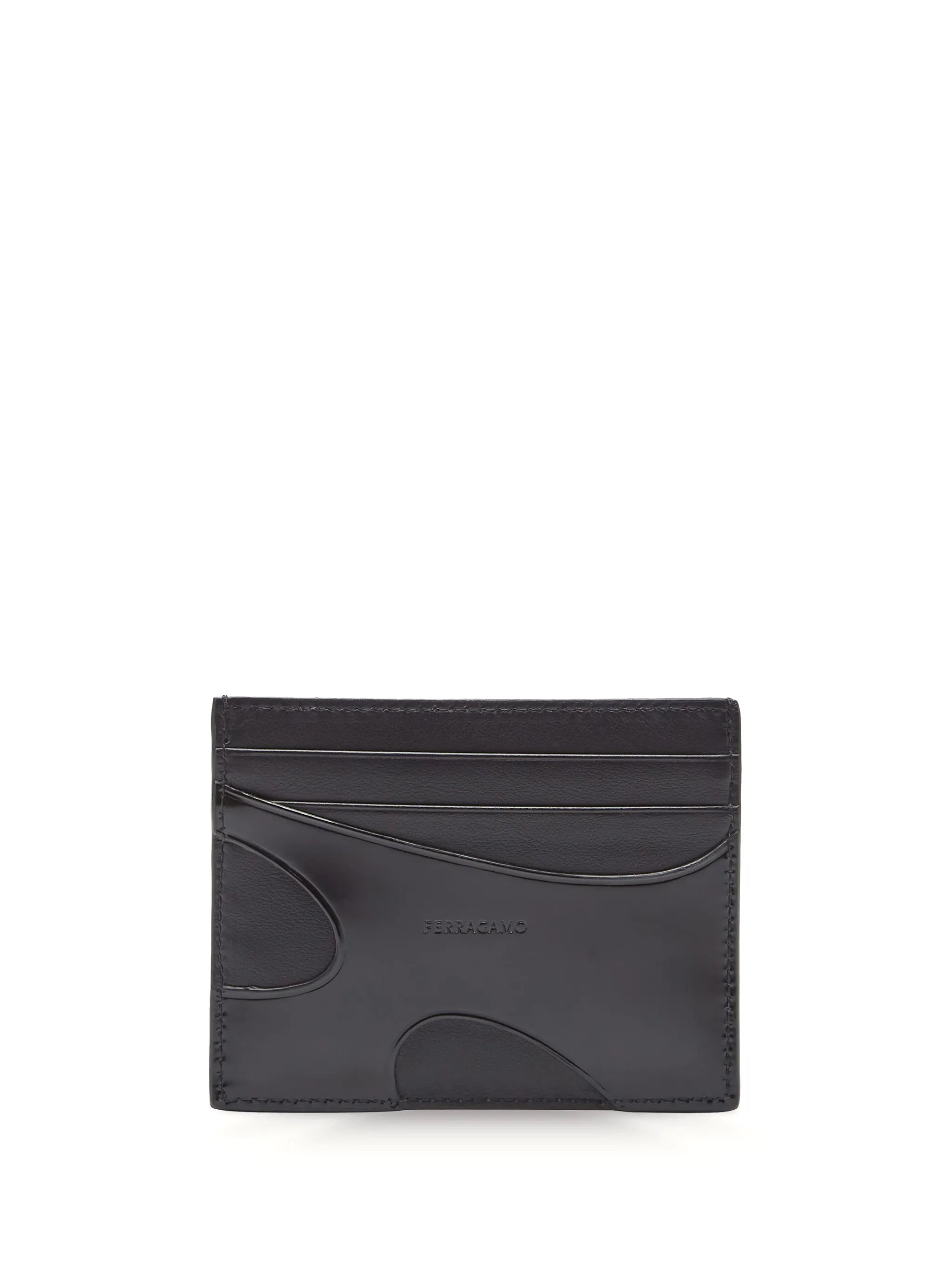 logo-debossed cut-out cardholder