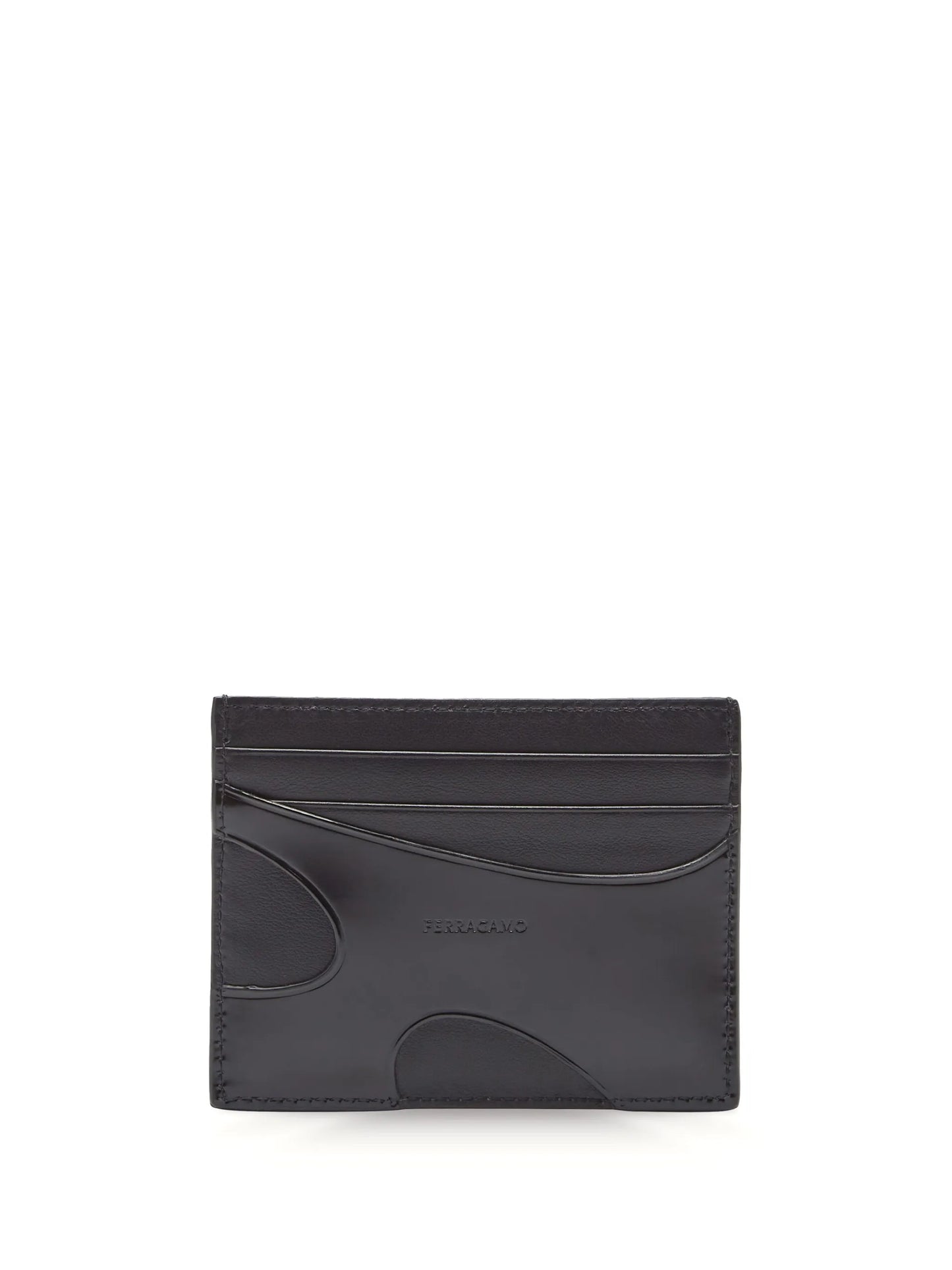 logo-debossed cut-out cardholder
