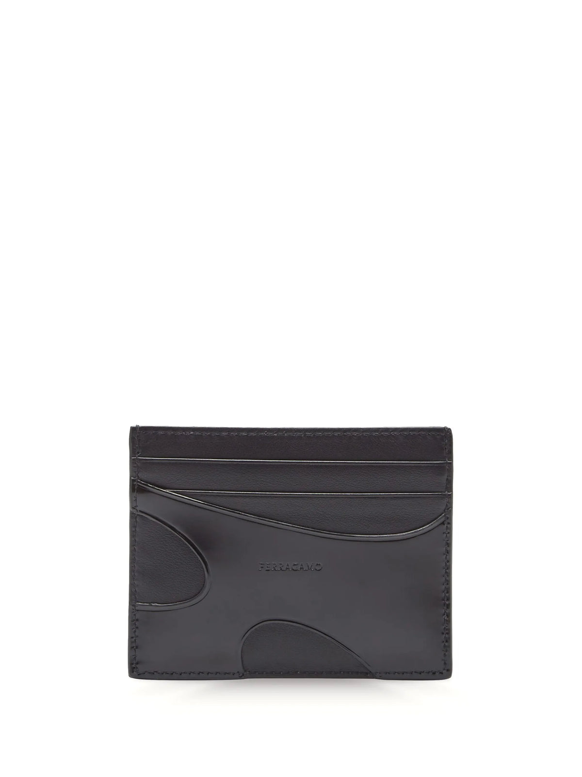 logo-debossed cut-out cardholder