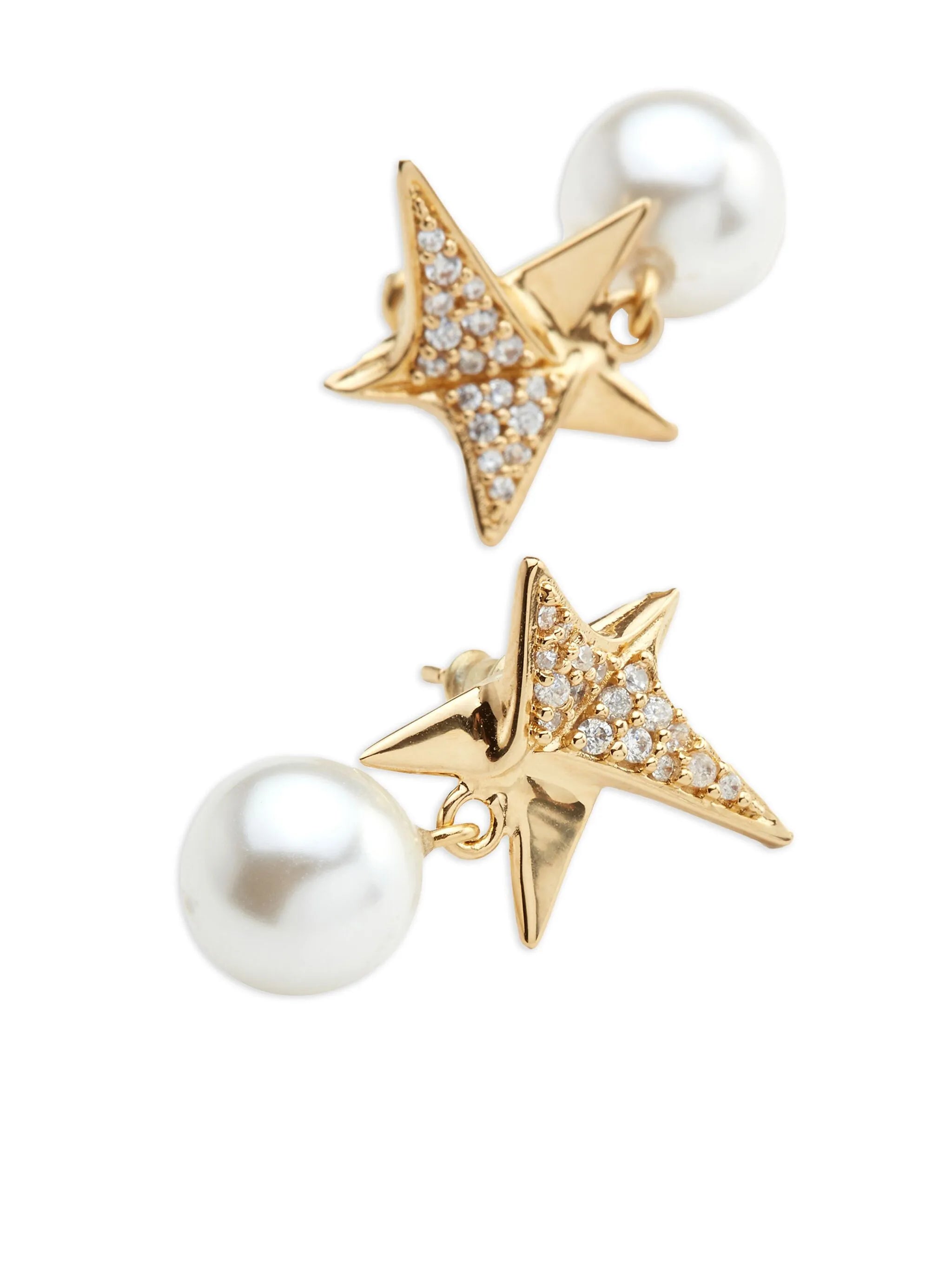 star-shape crystal-embellished earrings