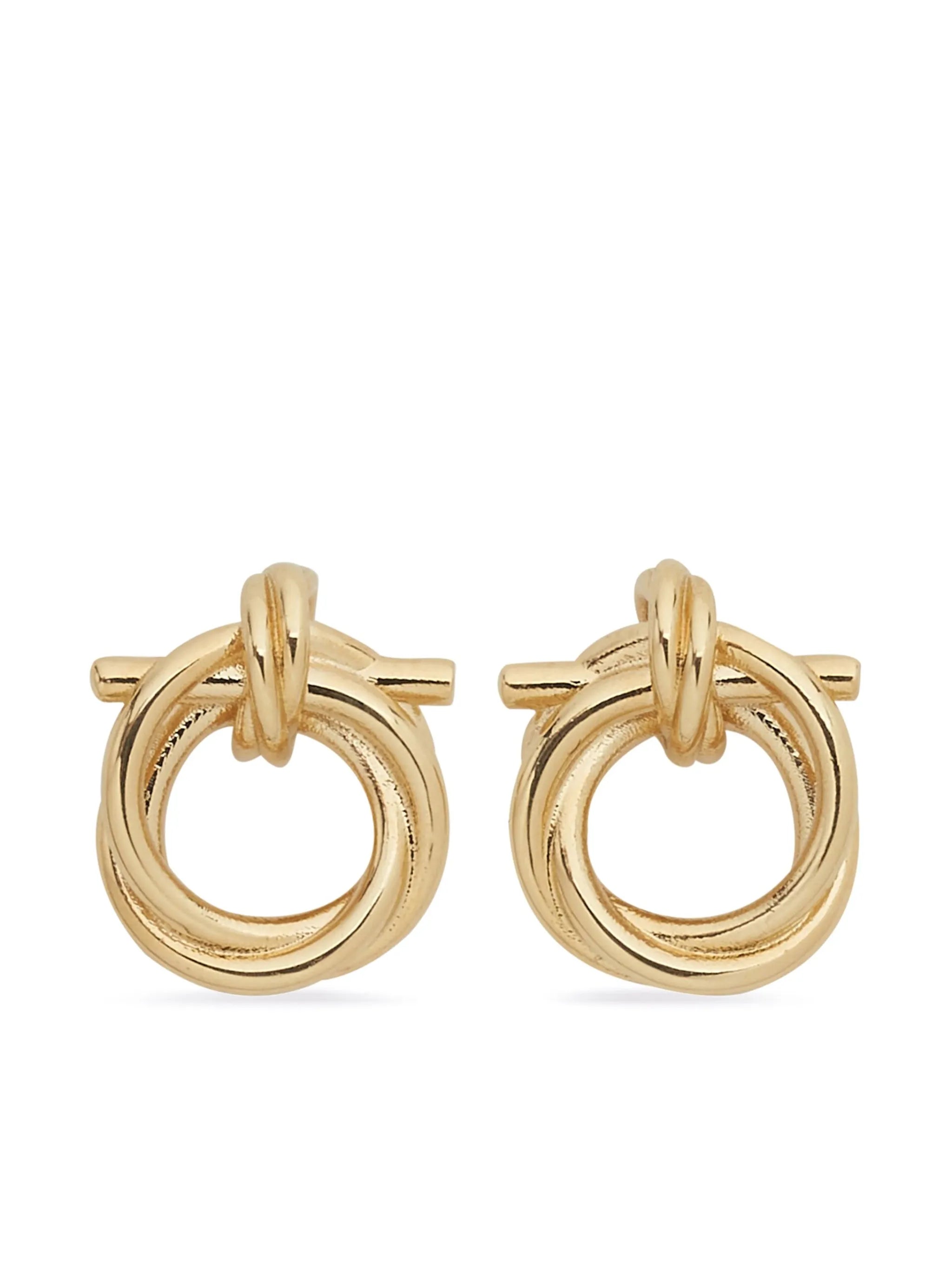 Gancini twisted hoop earrings