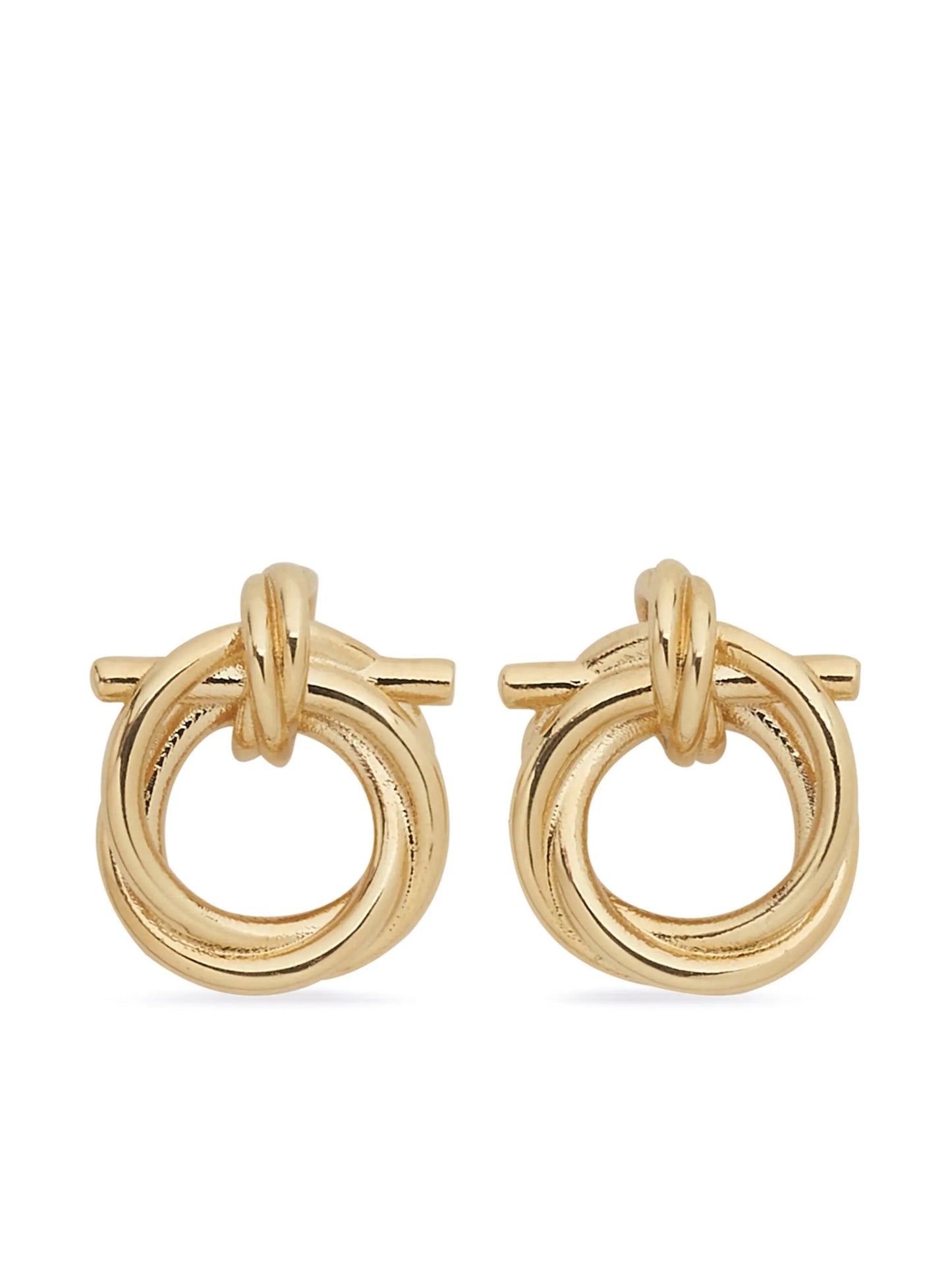 Gancini twisted hoop earrings