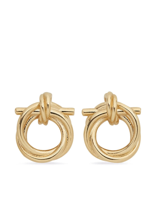 Gancini twisted hoop earrings