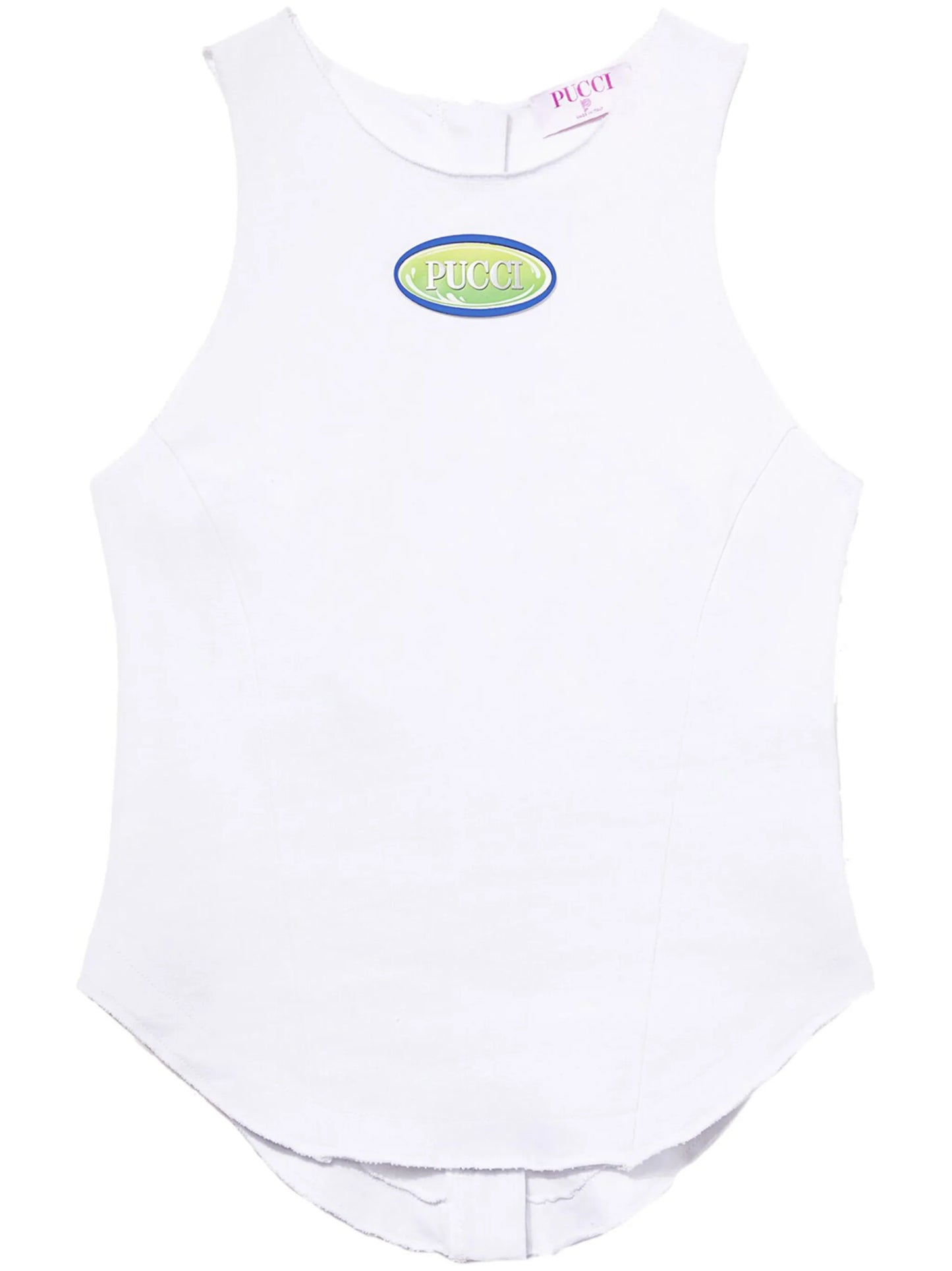 logo-patch cotton top