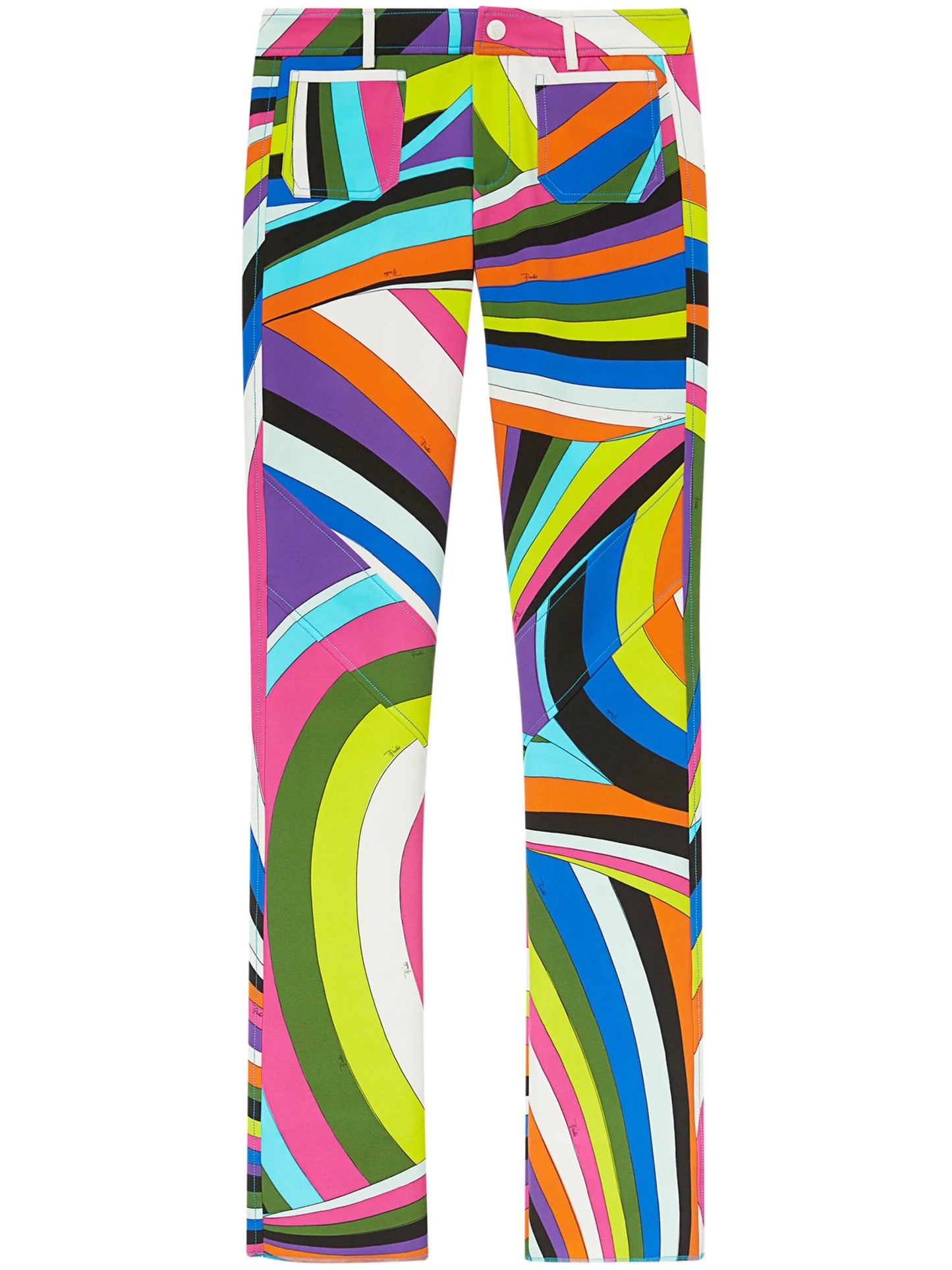 Iride-print cropped trousers