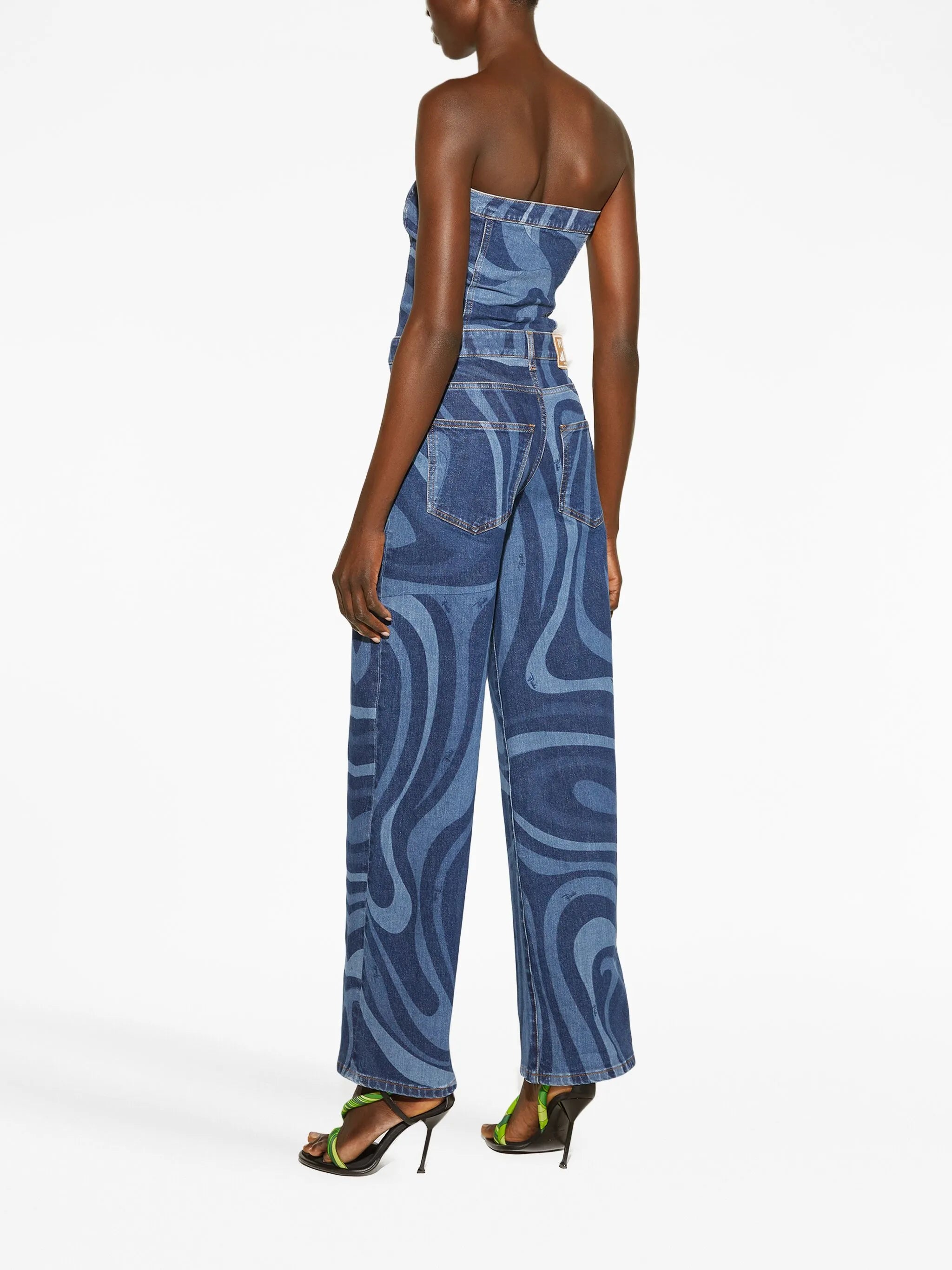 abstract-print wide-leg jeans