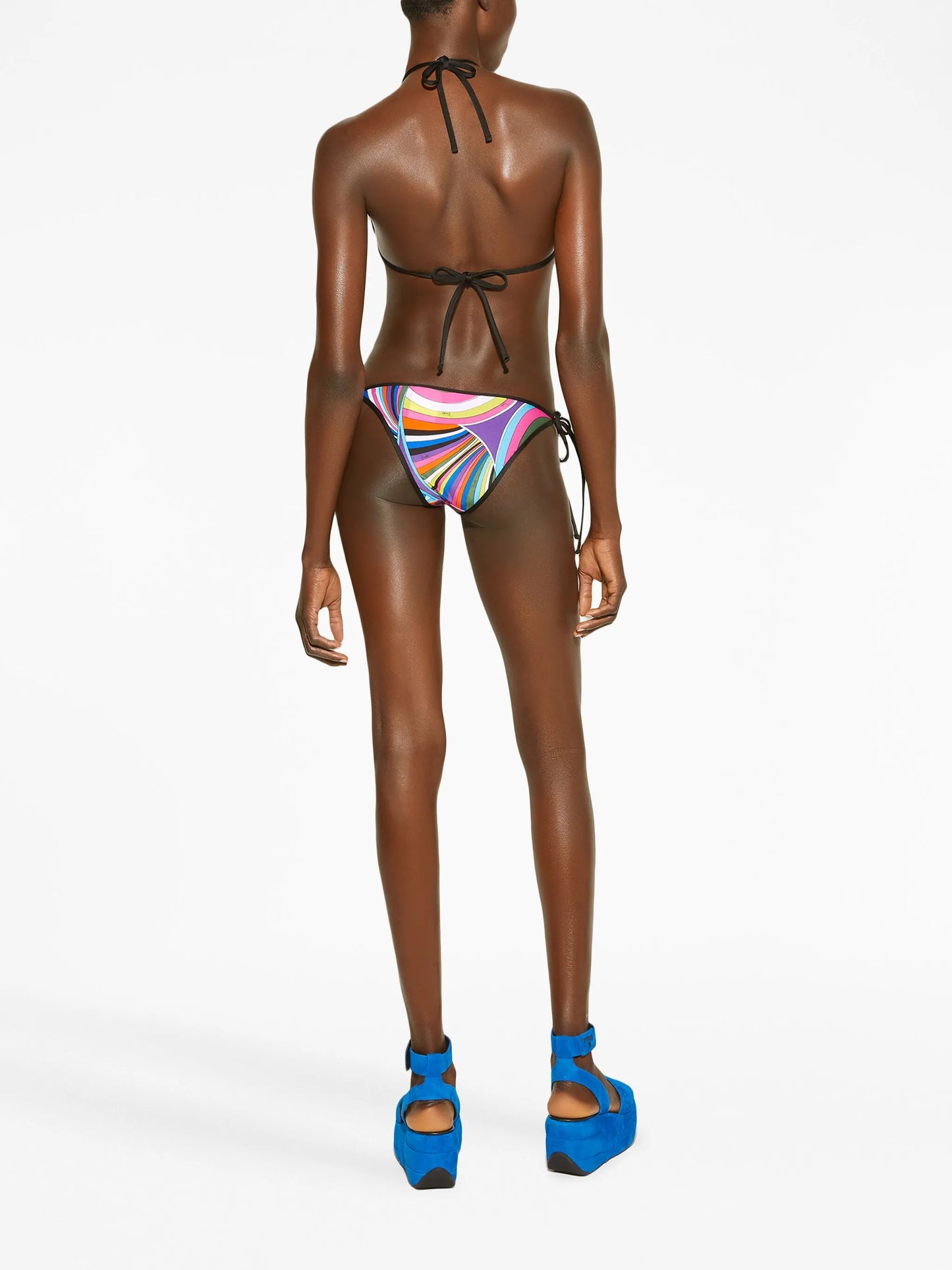 striped triangle bikini top