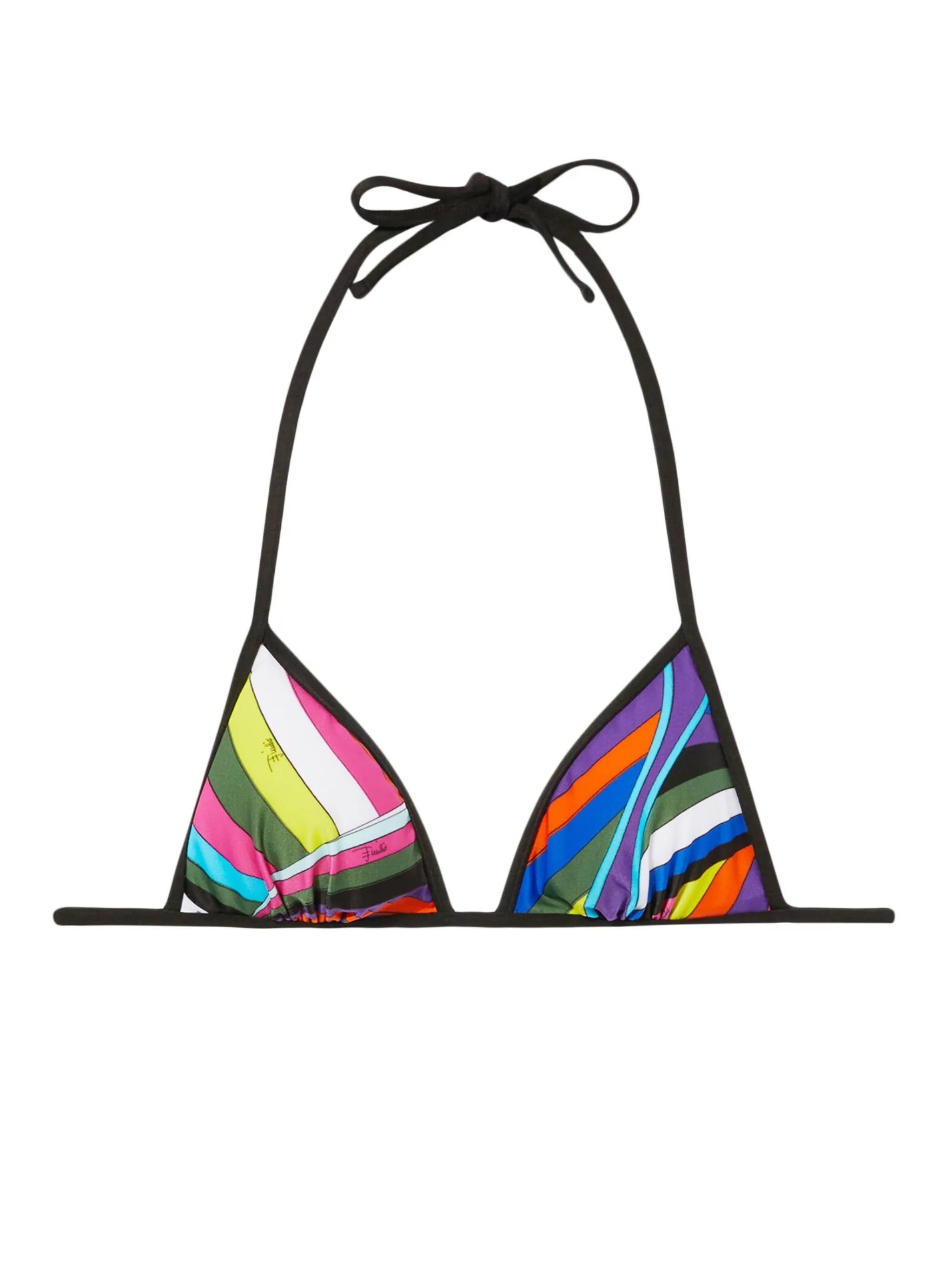 striped triangle bikini top
