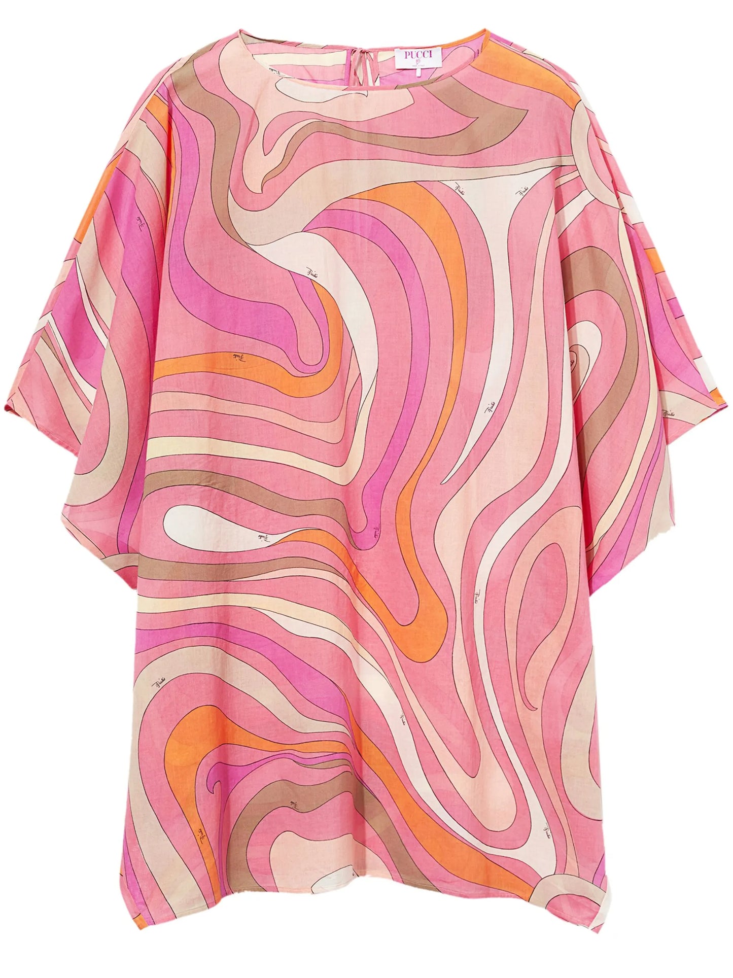 abstract-print cotton kaftan