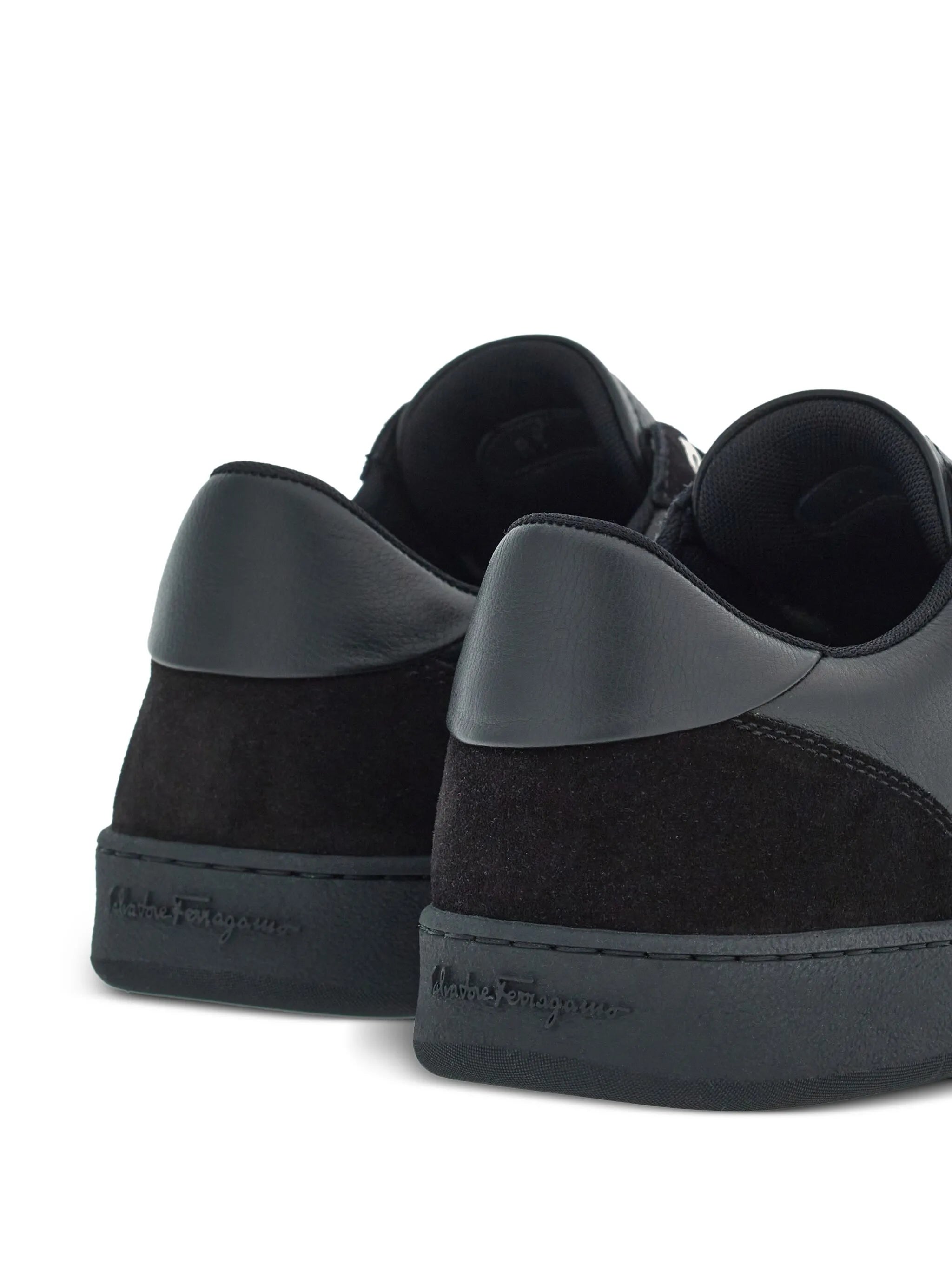 logo-debossed low-top sneakers