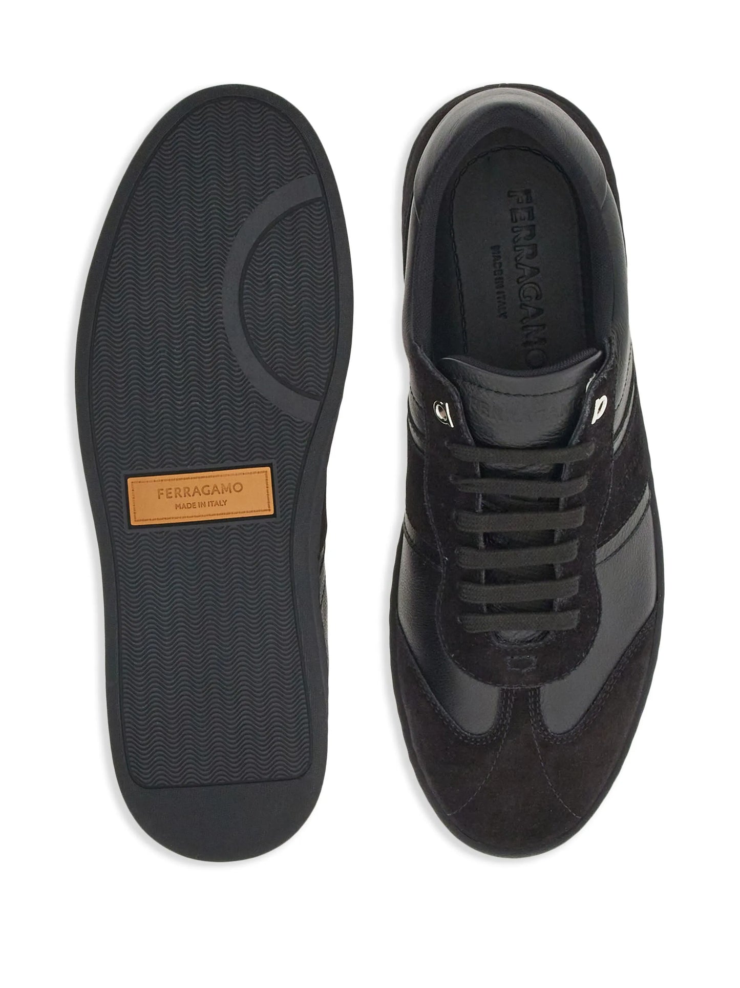 logo-debossed low-top sneakers