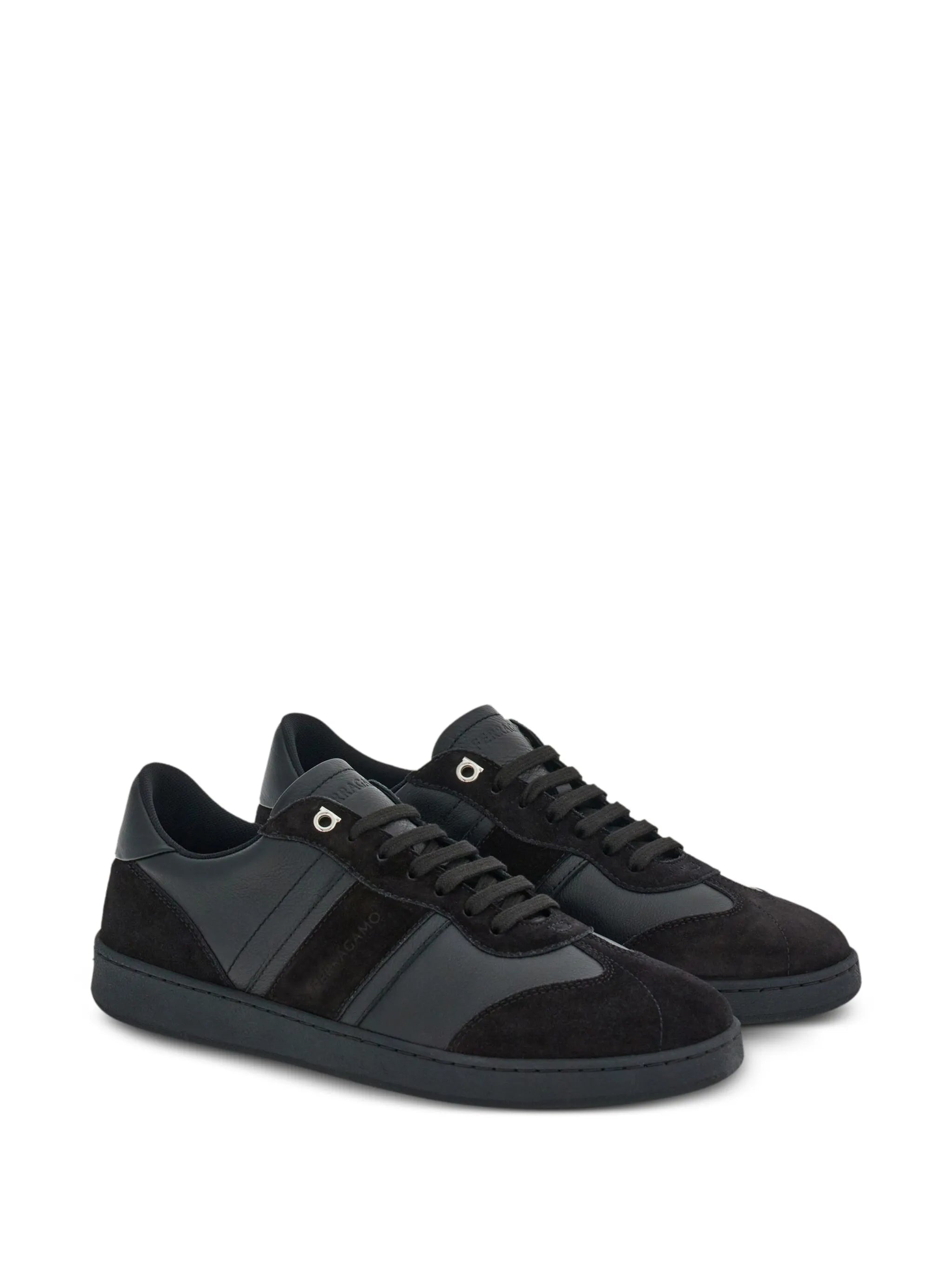 logo-debossed low-top sneakers