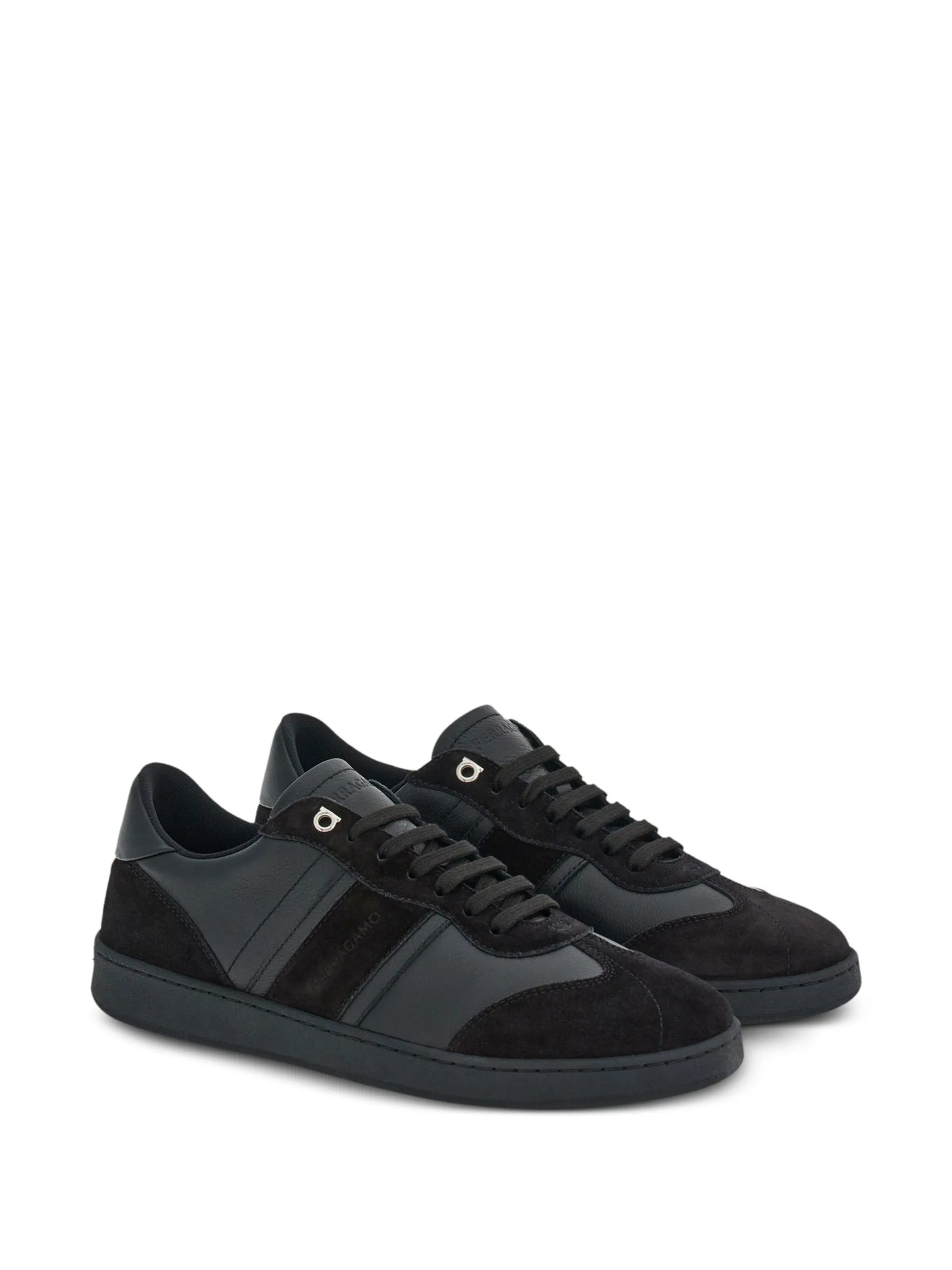 logo-debossed low-top sneakers