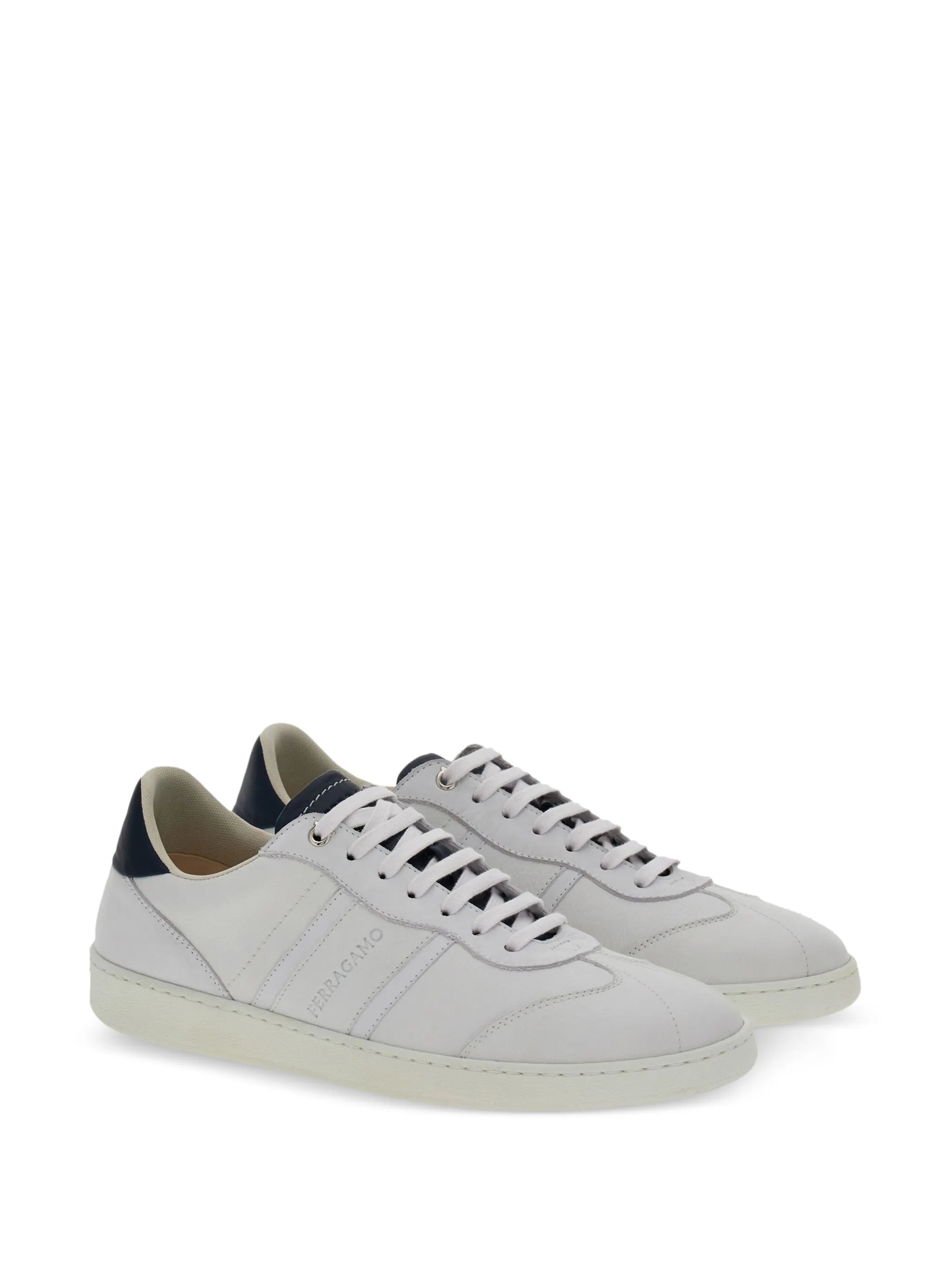 logo-embossed panelled sneakers
